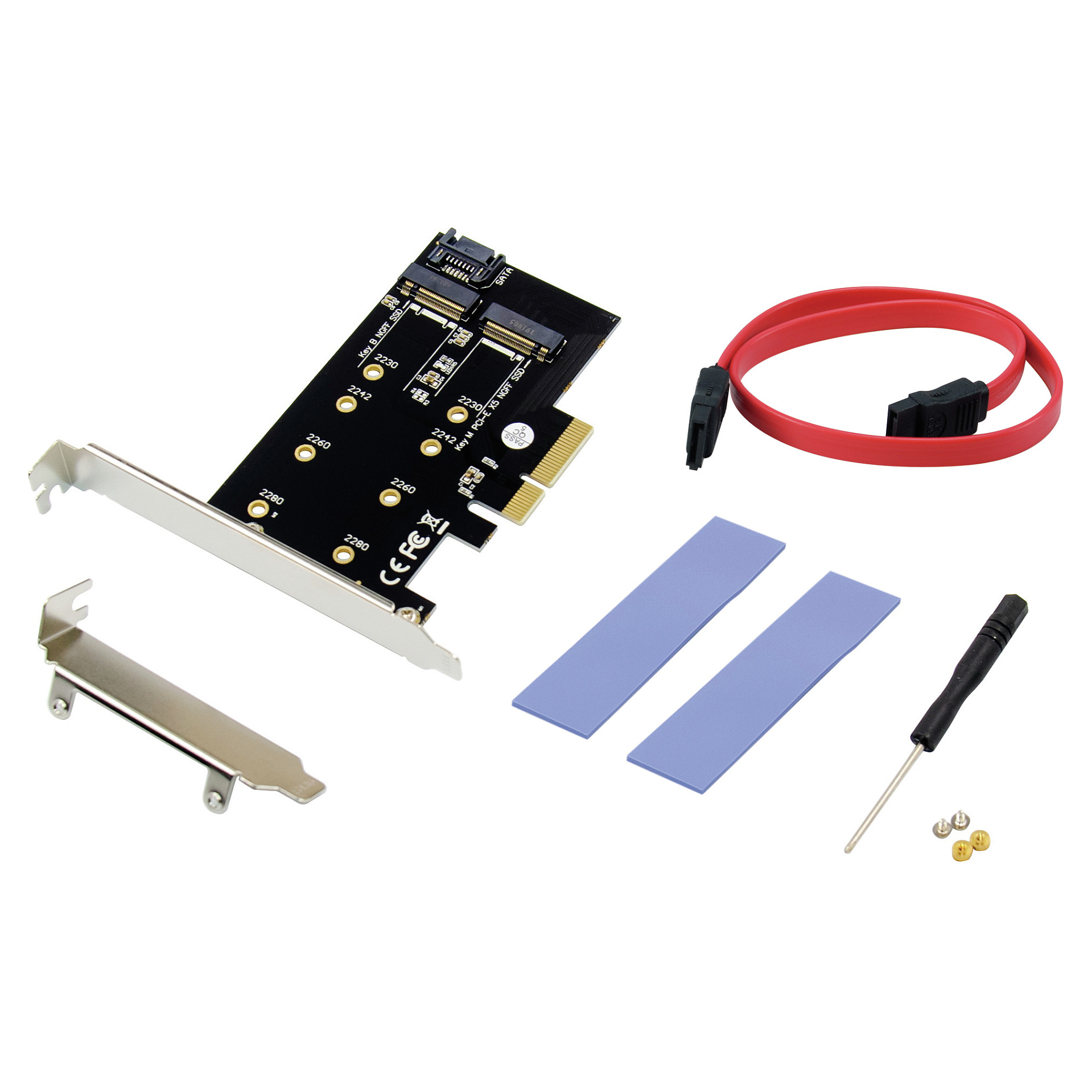 CONCEPTRONIC M.2 4xPCIe3.0 Card M.2 SATA/M.2 NVMe SSD-1