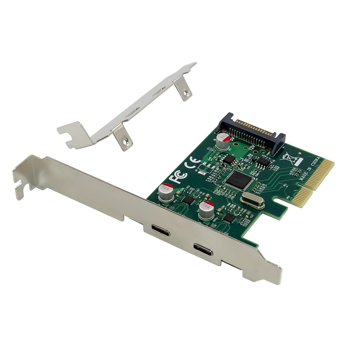 CONCEPTRONIC 4xPCIe2.0 Card 2xUSB-C3.2 Gen2 10Gbps-0