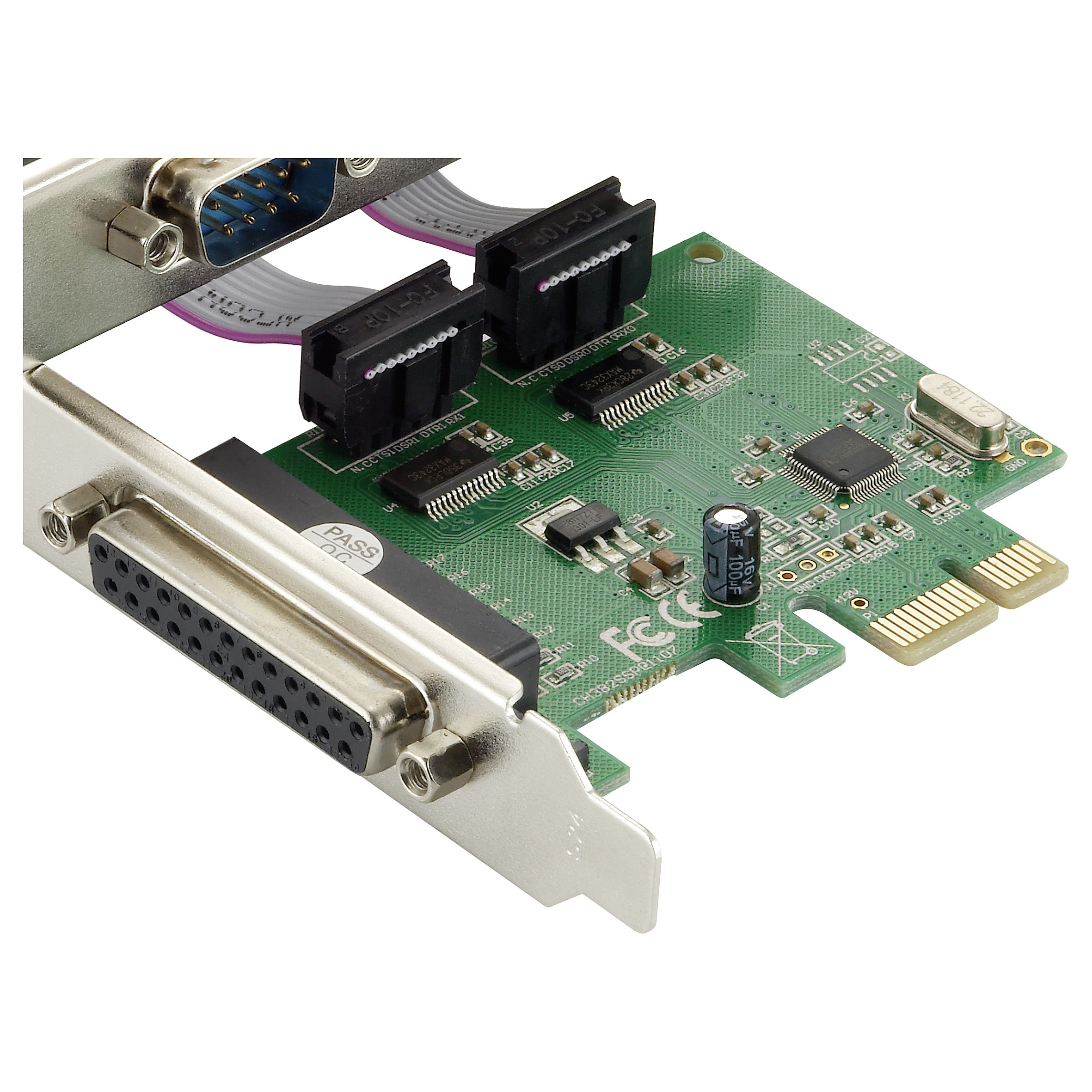 CONCEPTRONIC PCIe1x Card 2xRS232-Seri./1xParal. 2.5Gbps-5