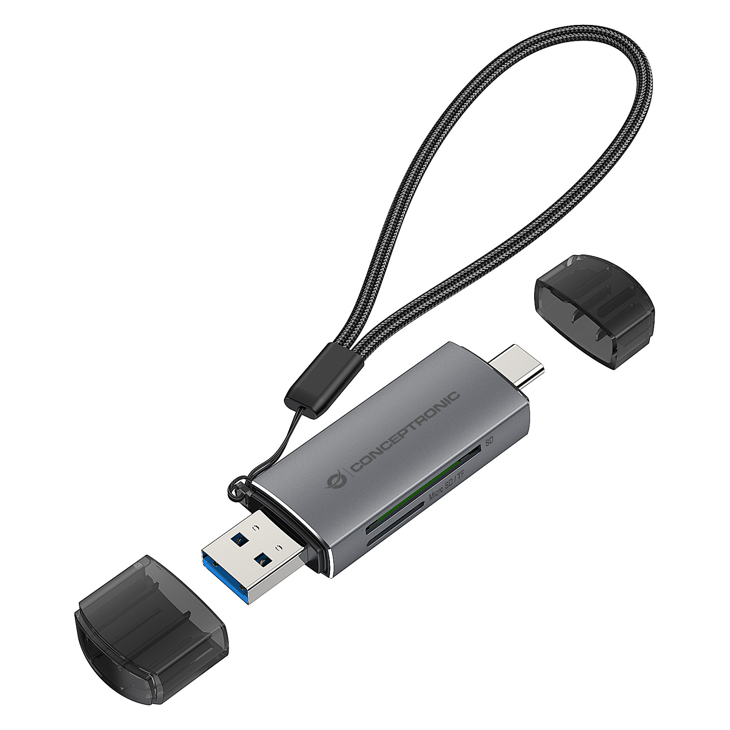 Čitač kartica CONCEPTRONIC CUSBC32TFRDR (USB-A/USB-C na Micro SD)-0