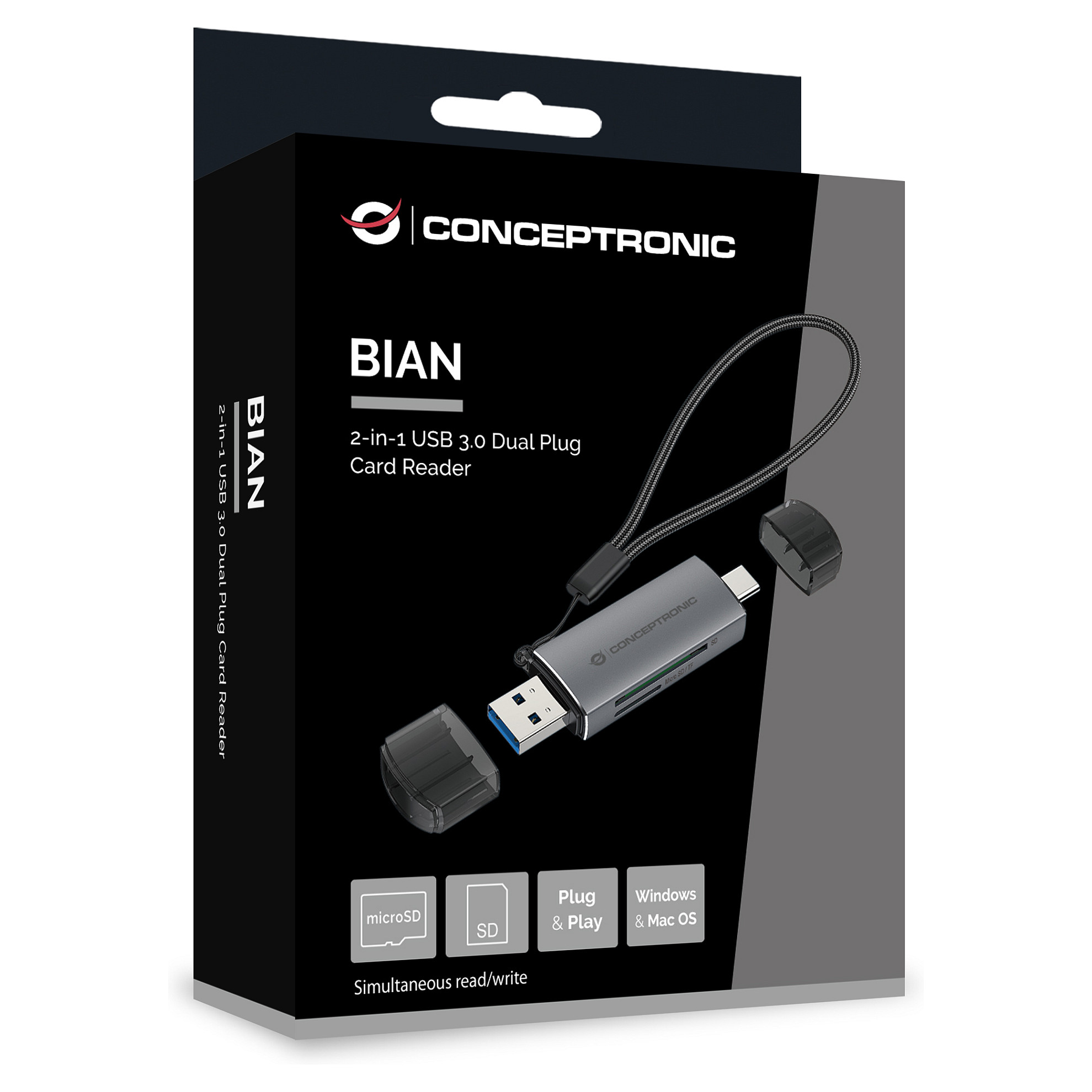 Čitač kartica CONCEPTRONIC CUSBC32TFRDR (USB-A/USB-C na Micro SD)-2