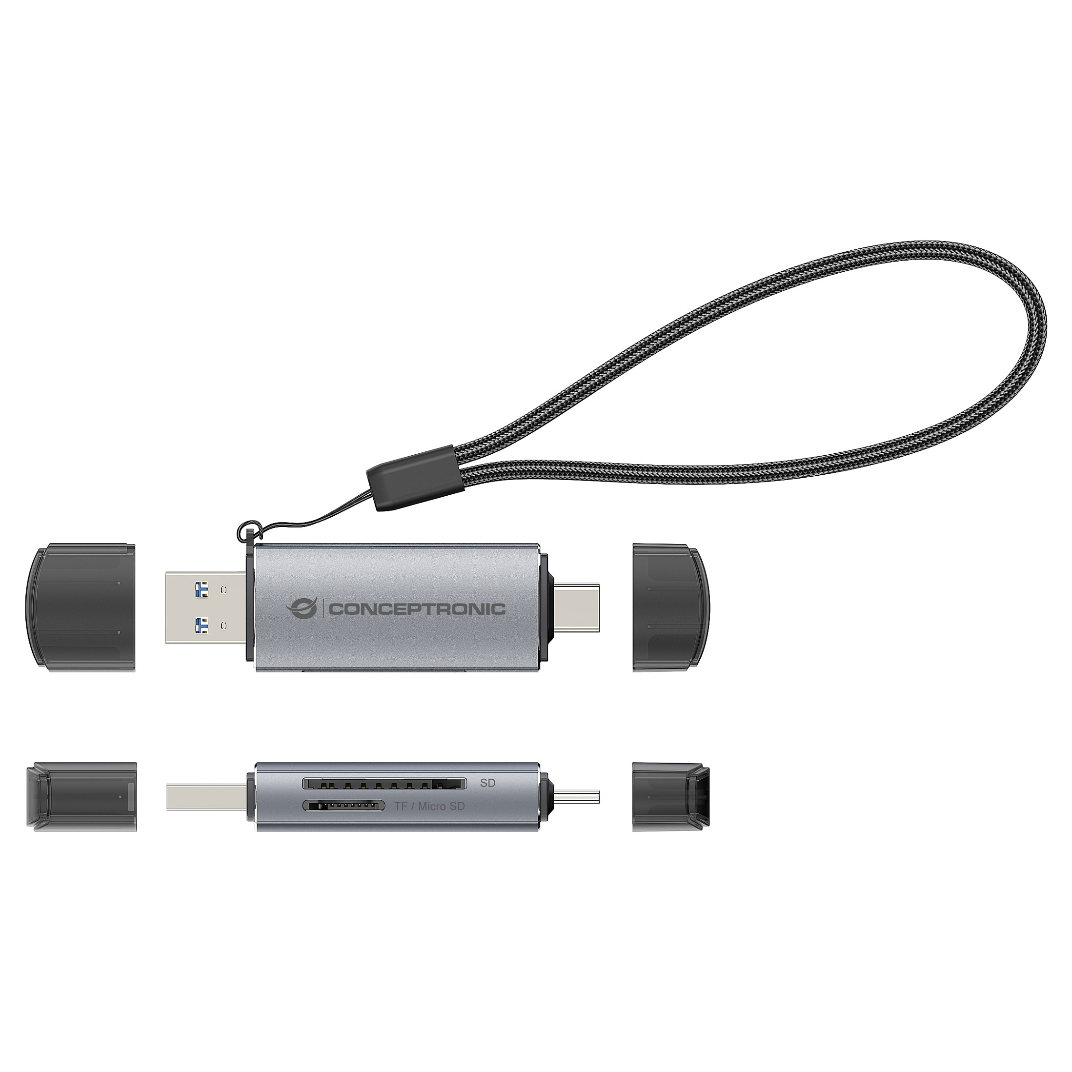 Čitač kartica CONCEPTRONIC CUSBC32TFRDR (USB-A/USB-C na Micro SD)-5