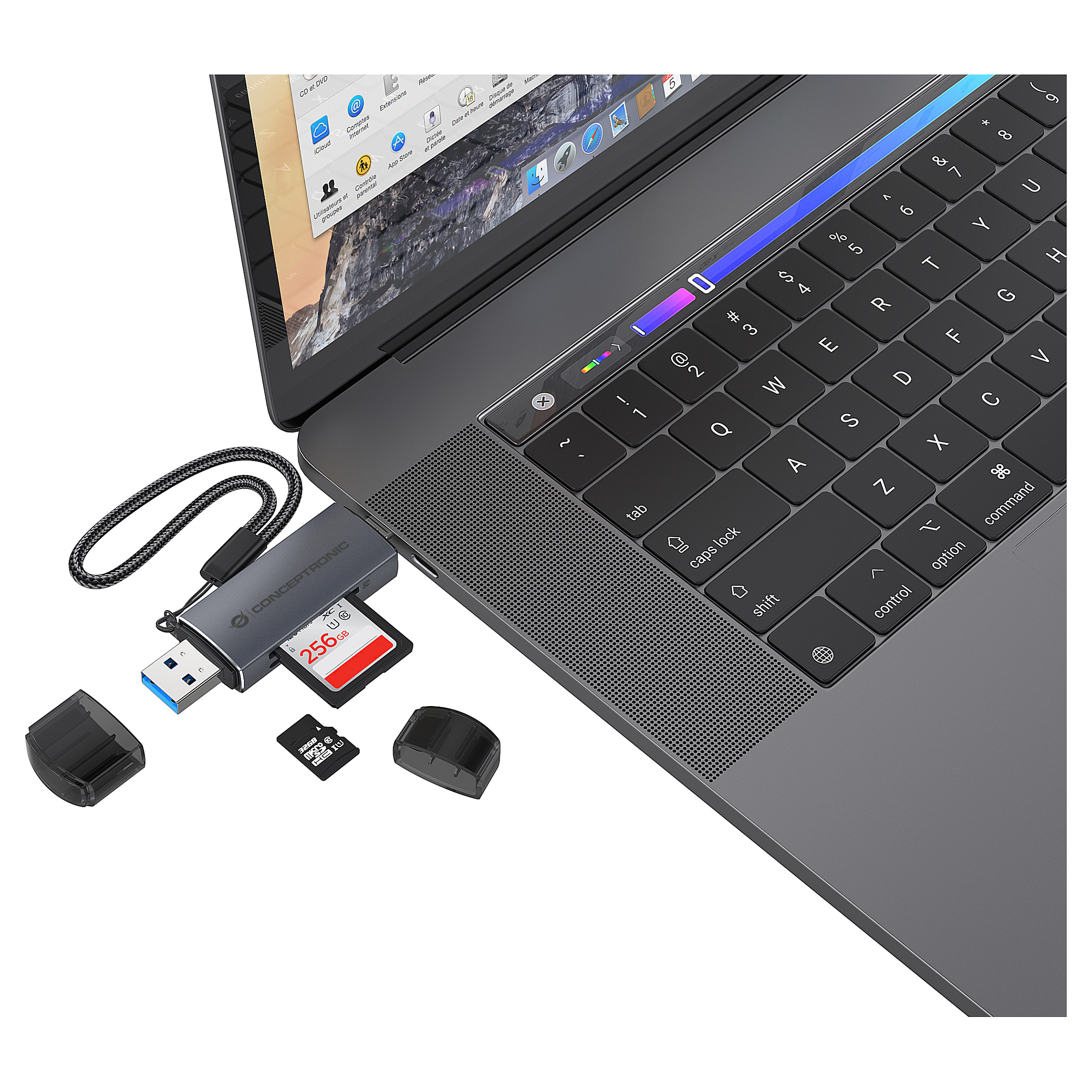 Čitač kartica CONCEPTRONIC CUSBC32TFRDR (USB-A/USB-C na Micro SD)-6