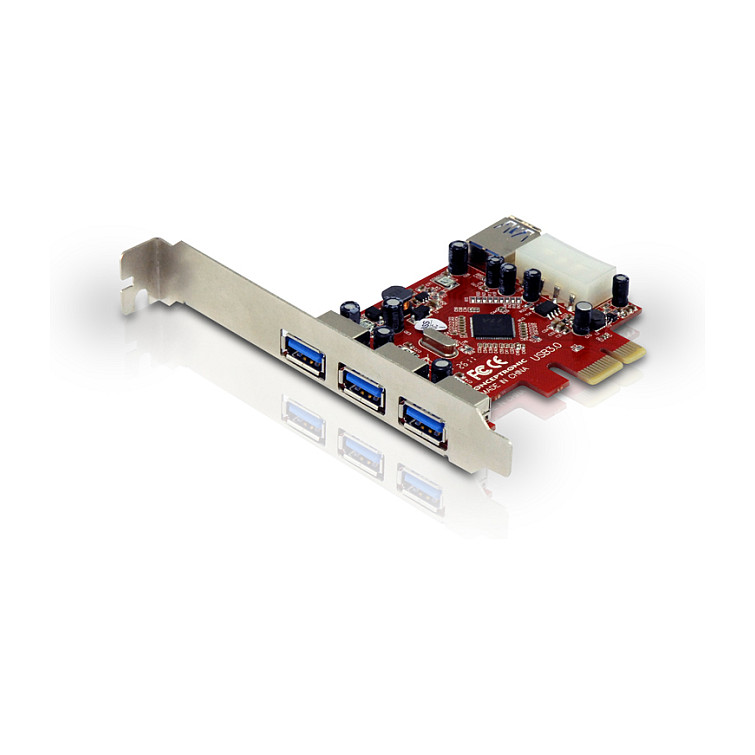 CONCEPTRONIC PCIe1x Card 3xUSB-A Ext./1xUSB-A Int. 5Gbps-0