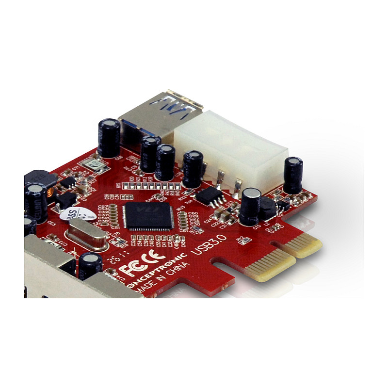 CONCEPTRONIC PCIe1x Card 3xUSB-A Ext./1xUSB-A Int. 5Gbps-1