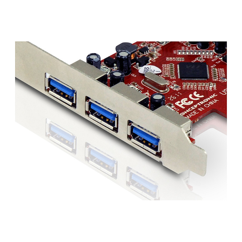 CONCEPTRONIC PCIe1x Card 3xUSB-A Ext./1xUSB-A Int. 5Gbps-2
