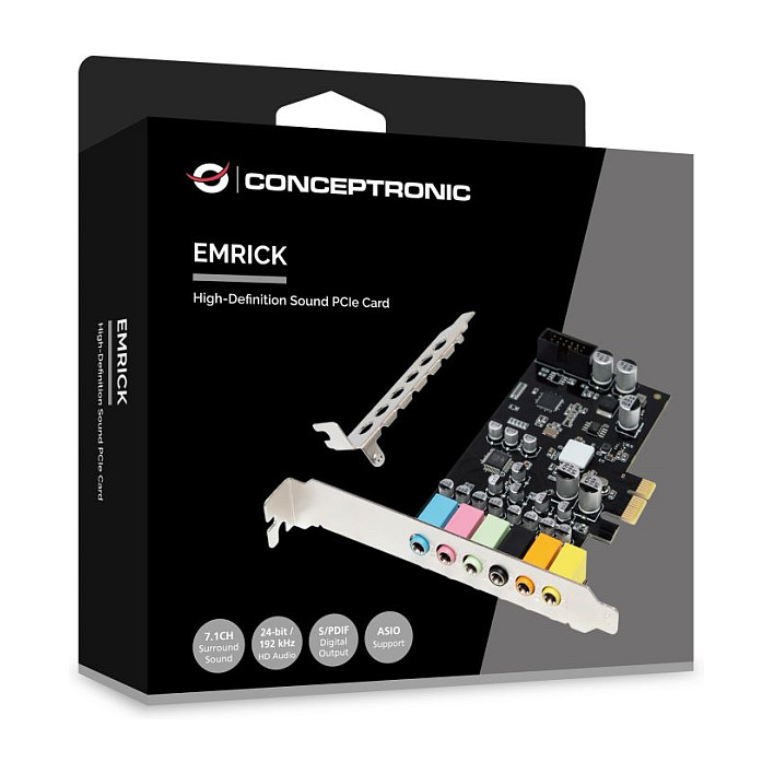 CONCEPTRONIC Sound PCIe-Karte 7.1CH S/PDIF bis 24Bit/192kHz-2