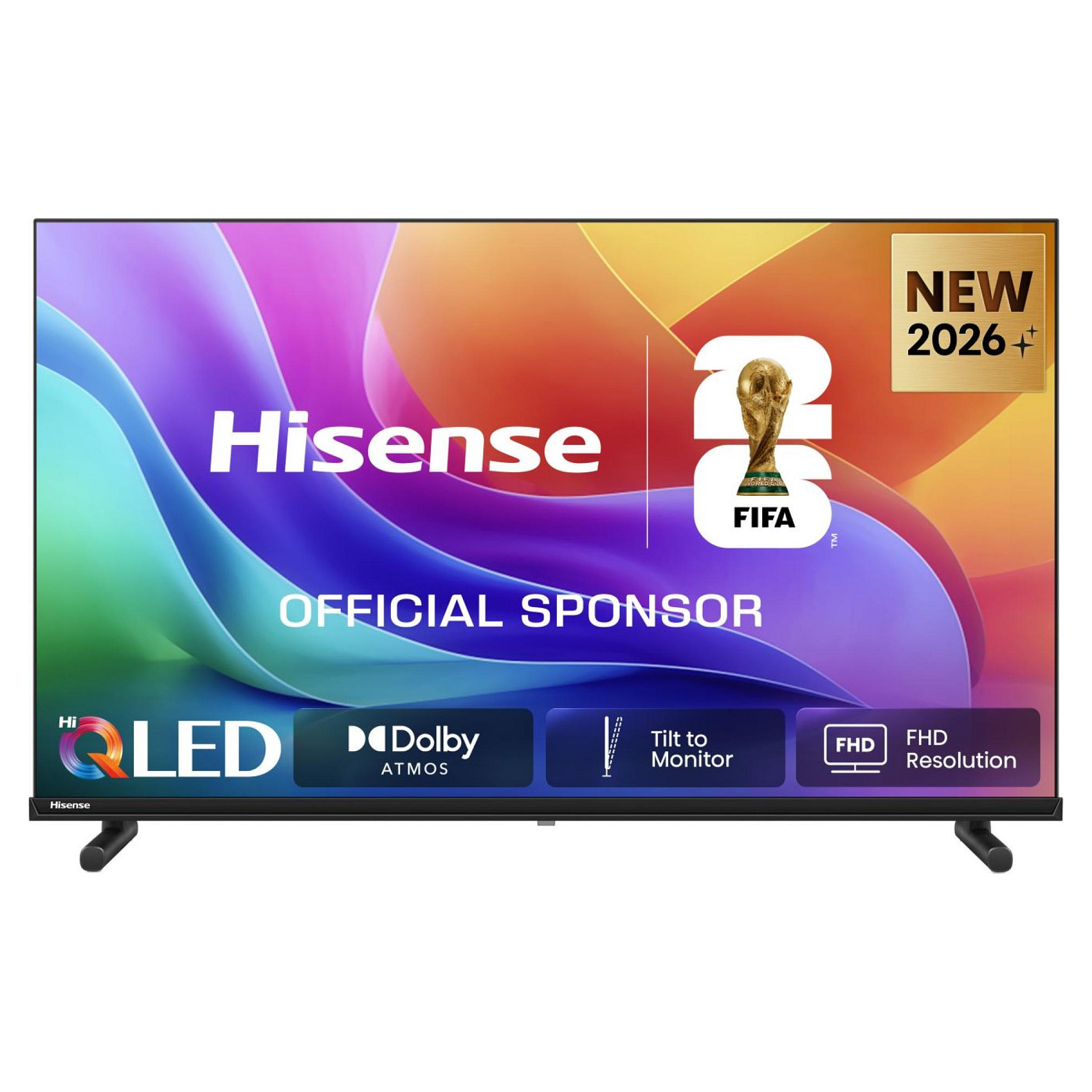 100,0cm/40" (1920x1080) Hisense 40A59S Smart TV FHD Hi-QLED 9,5ms 60Hz HDMI USB LAN HDR VESA WiFi Black