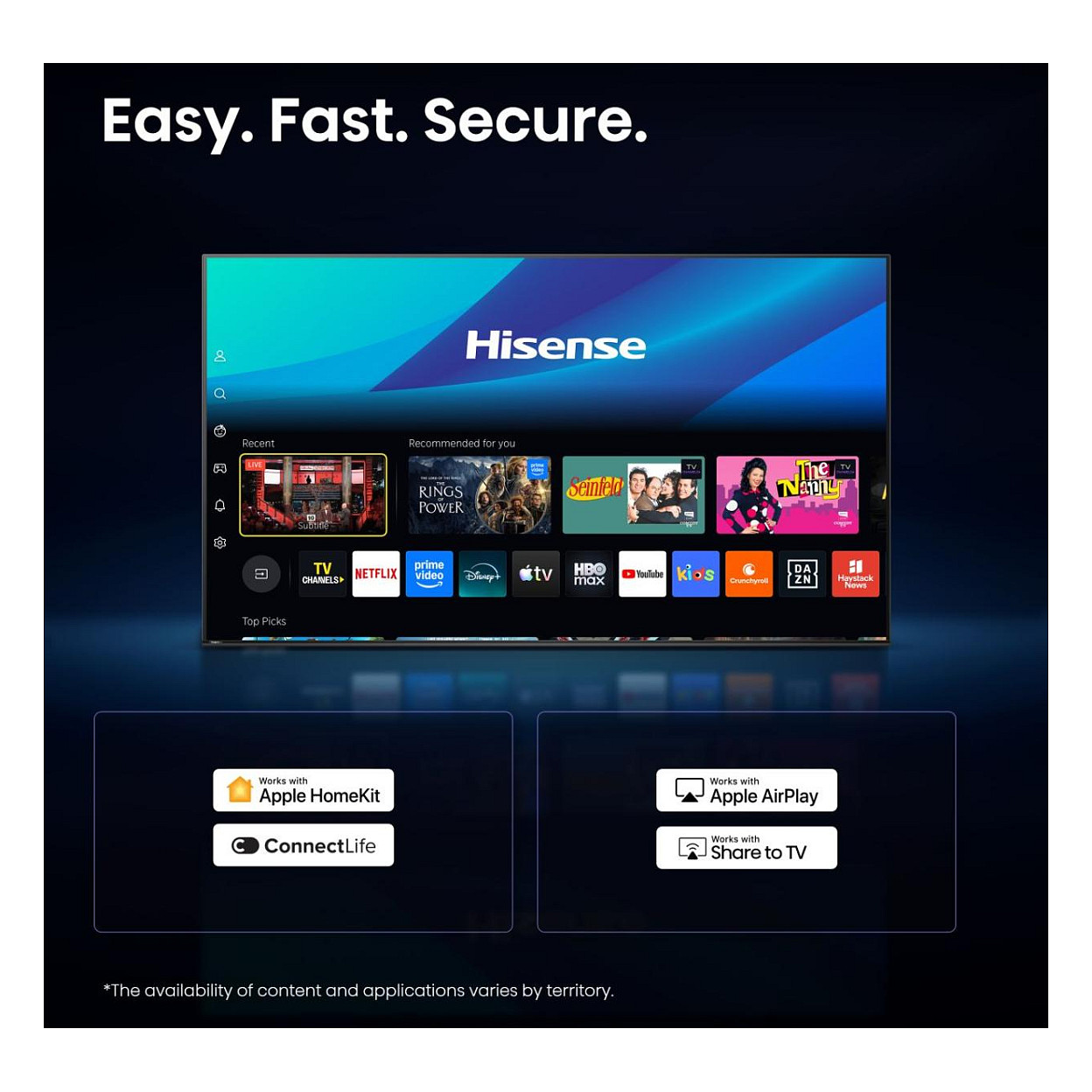 TV HISENSE 40A49S 40" (LED 100 cm, Full HD, VIDAA, HDR10, DVB-T2/C/S2, crna boja)-8
