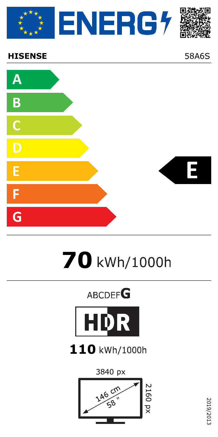 TV HISENSE 58A6S 58" (LED, 146 cm, 4K UHD, VIDAA, Dolby Vision, DVB-T2/C/S2, crna boja)-16