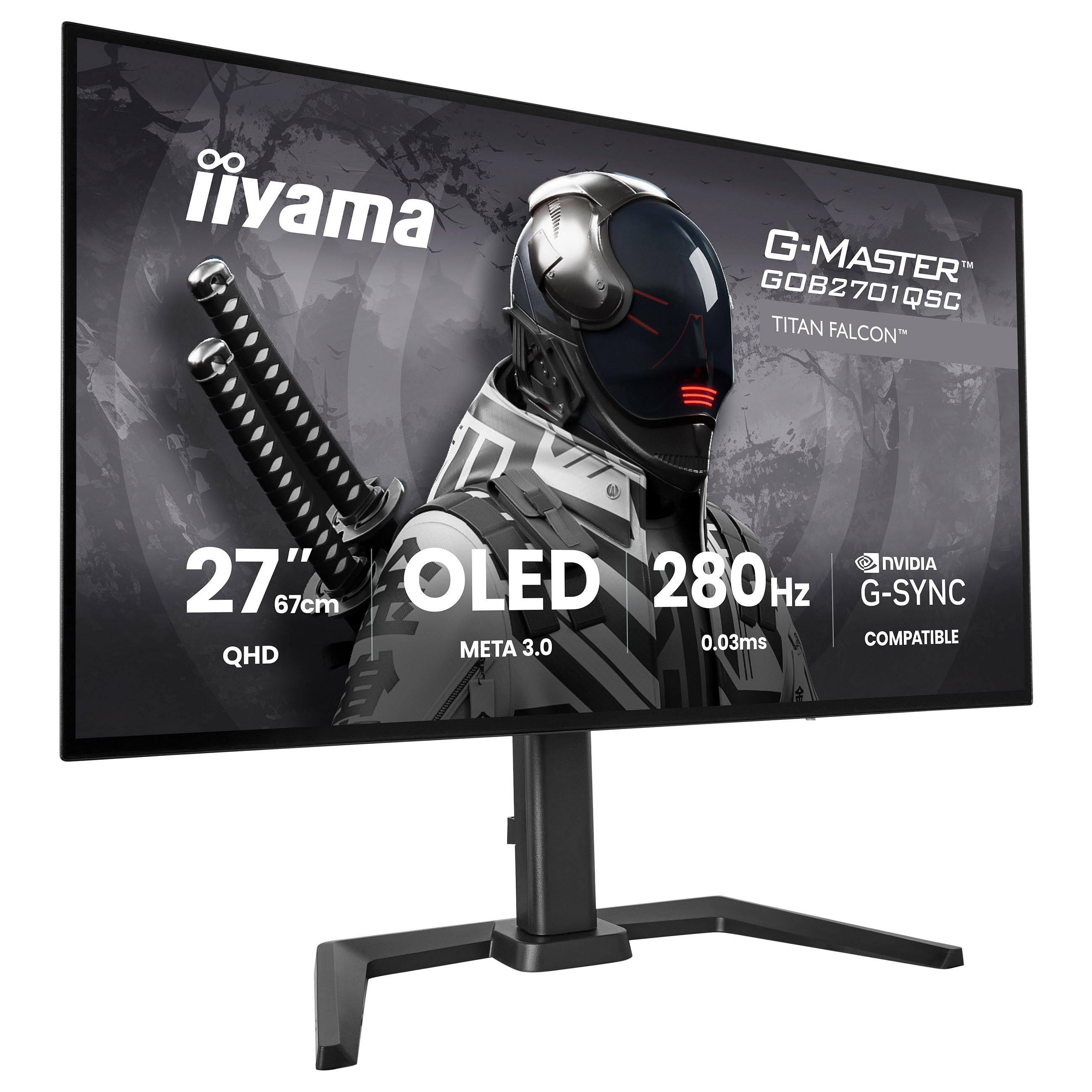 Monitor IIYAMA G-Master GOB2701QSC-B1 27" (OLED, QHD, 280Hz, 0.03ms, G-Sync kompatibilan, crna boja)-3