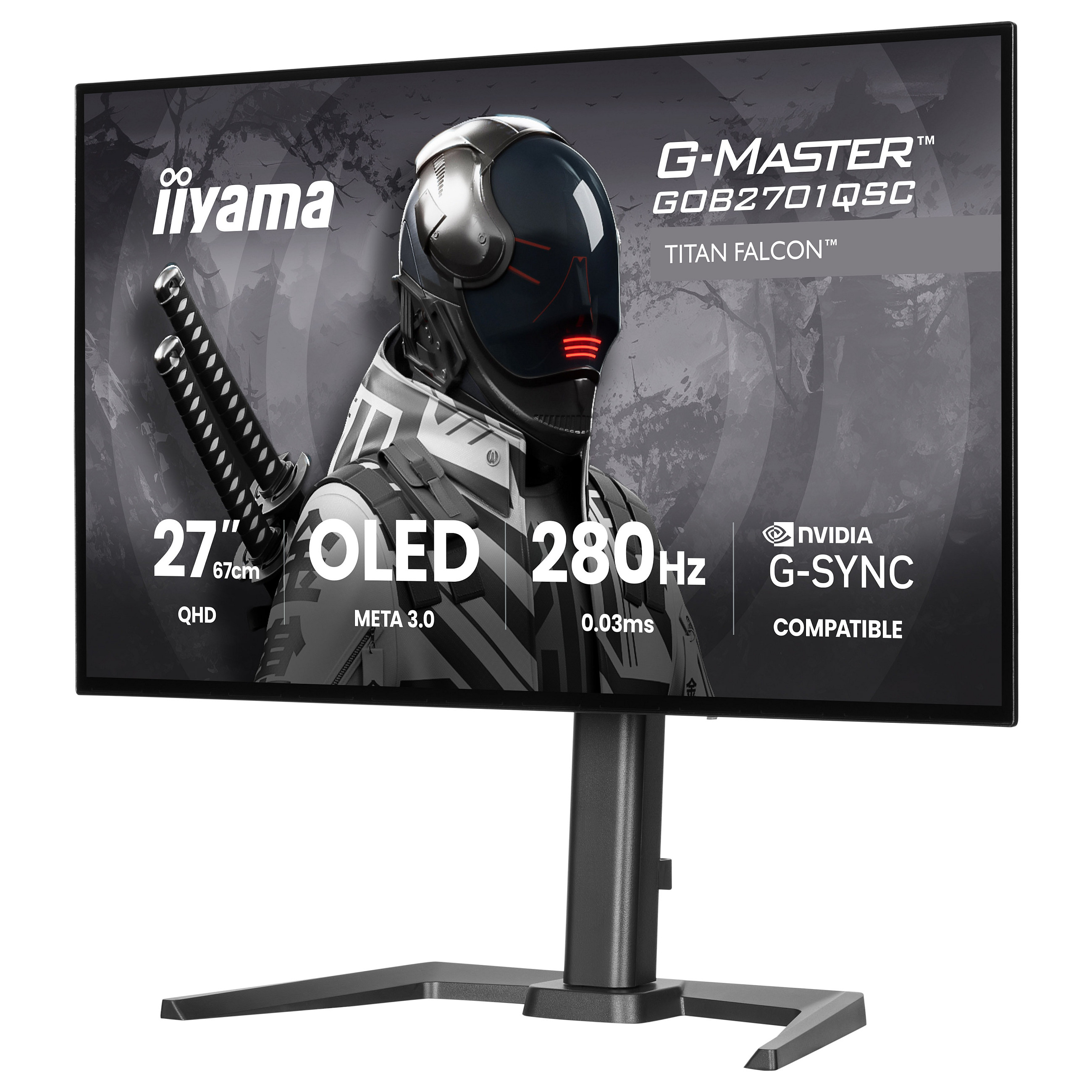 Monitor IIYAMA G-Master GOB2701QSC-B1 27" (OLED, QHD, 280Hz, 0.03ms, G-Sync kompatibilan, crna boja)-4