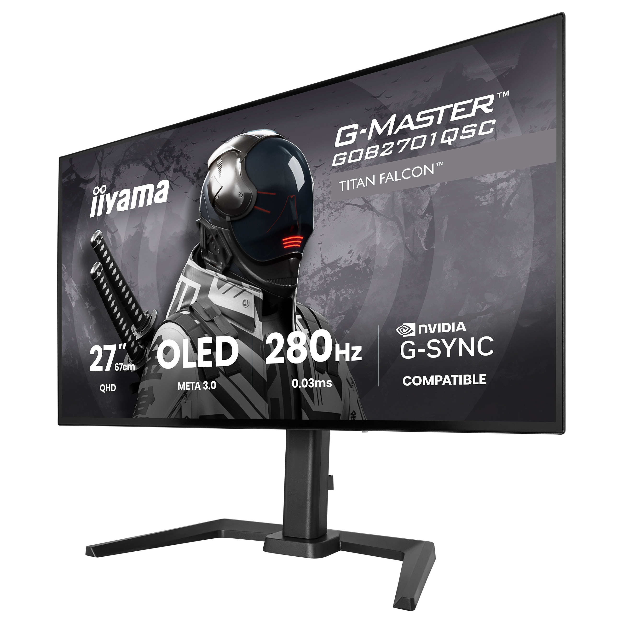 Monitor IIYAMA G-Master GOB2701QSC-B1 27" (OLED, QHD, 280Hz, 0.03ms, G-Sync kompatibilan, crna boja)-5