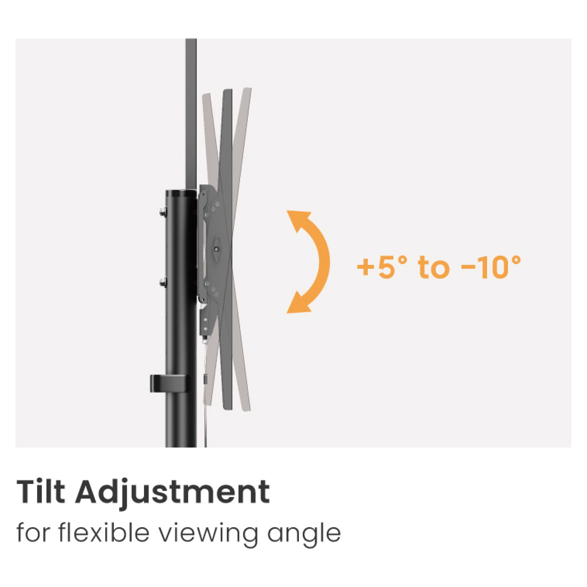 EQUIP 650637 Bodenstandhalter Min. 139,7 cm (55") Max. 2,54 m (100") Max. VESA 800 x 600 mm 70 kg Schwarz-5