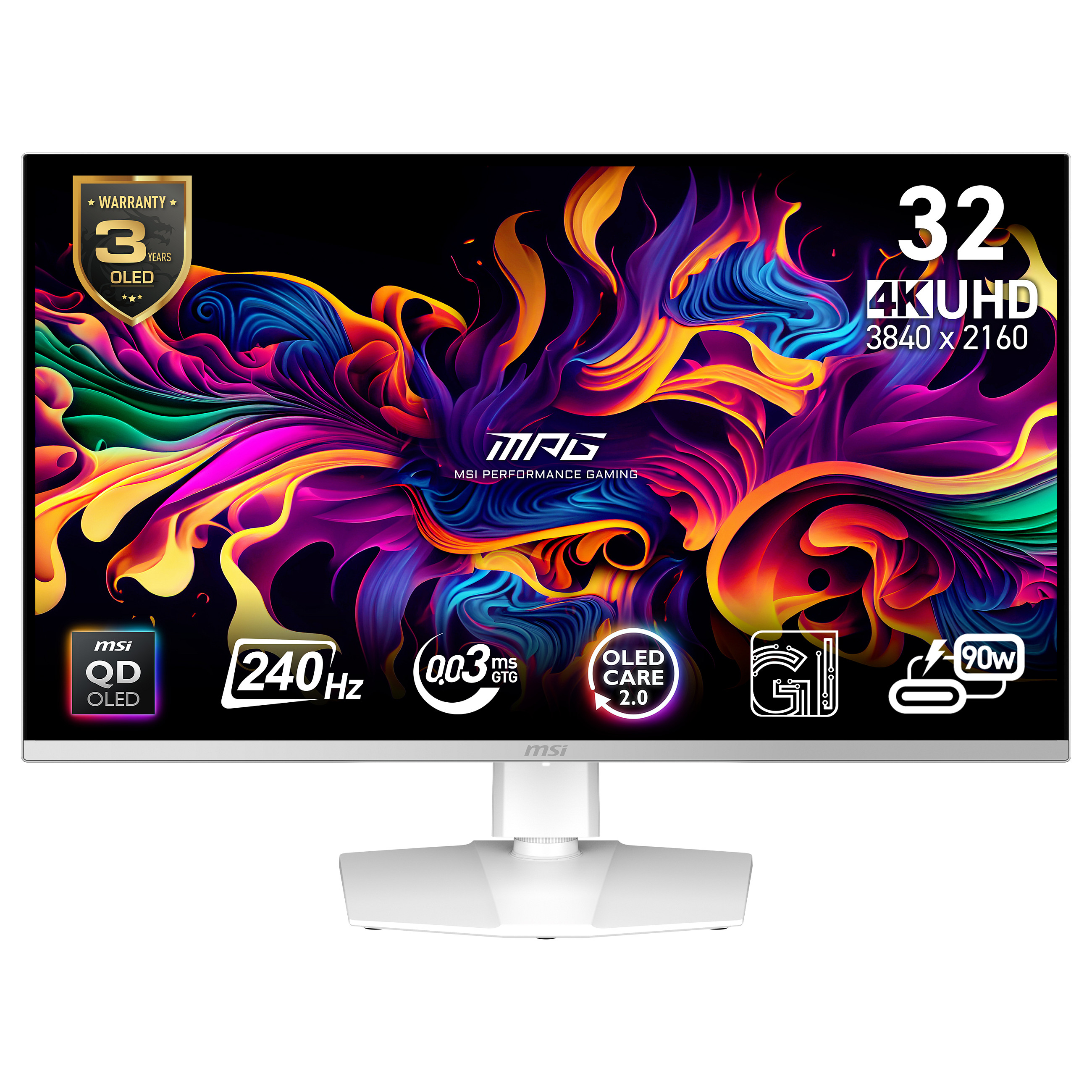 Monitor MSI MPG 321URX 31.5" (QD-OLED, 4K UHD, 240Hz, 0.03ms, FreeSync Premium Pro, HDR400, USB-C 98W, KVM)-1