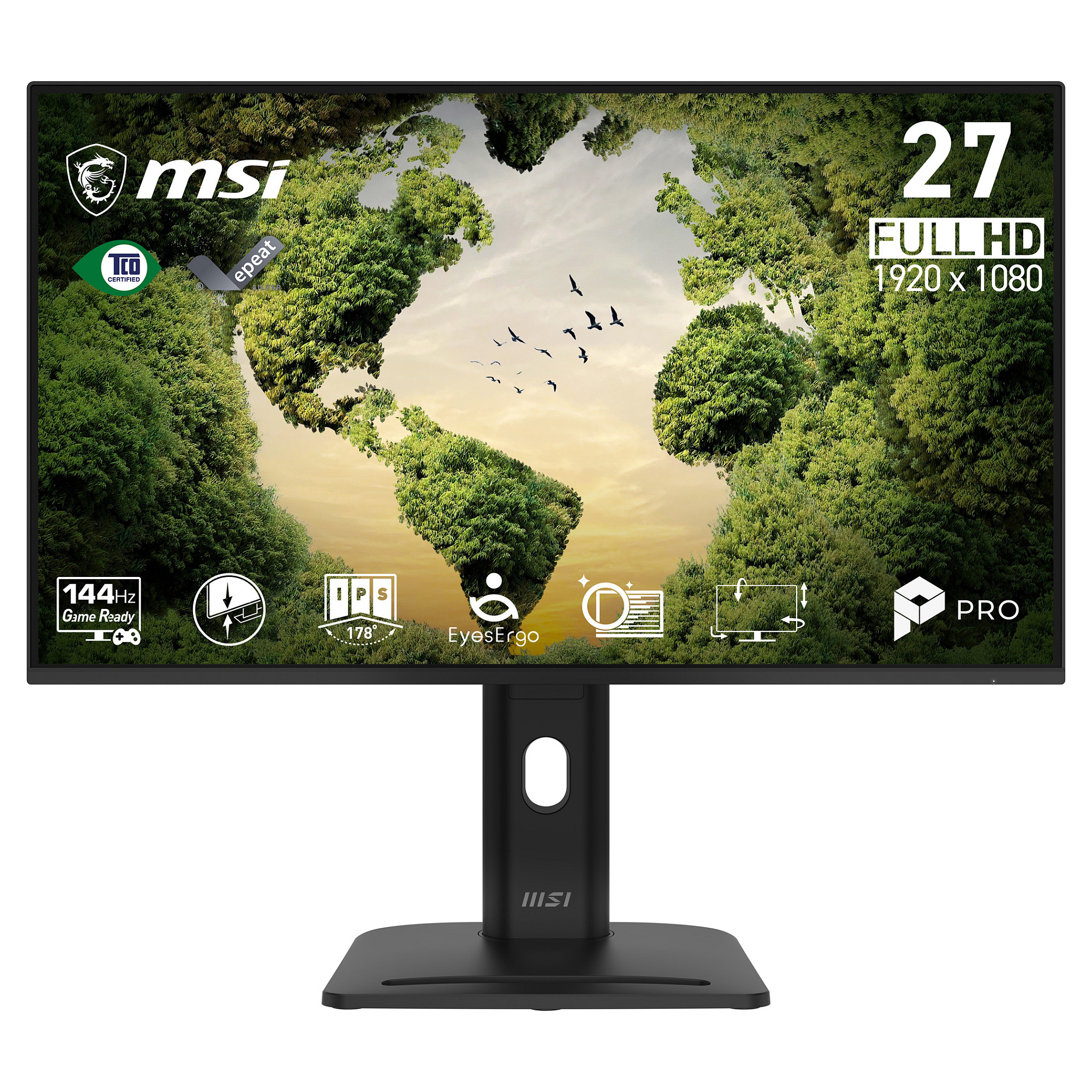 Monitor MSI PRO MP275PGN E14 27" (IPS, Full HD, 144Hz, 1ms, FreeSync, Podesiv po visini i pivot)-0