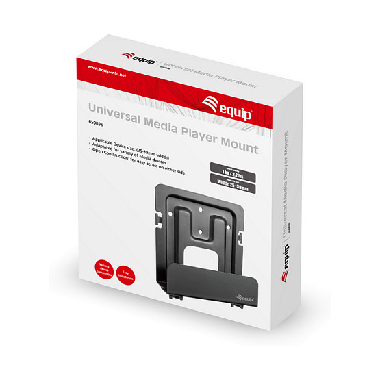 Equip Uni. Media Player-Wandhalt. 25x39mm 1Kg schwarz lite Retail-13