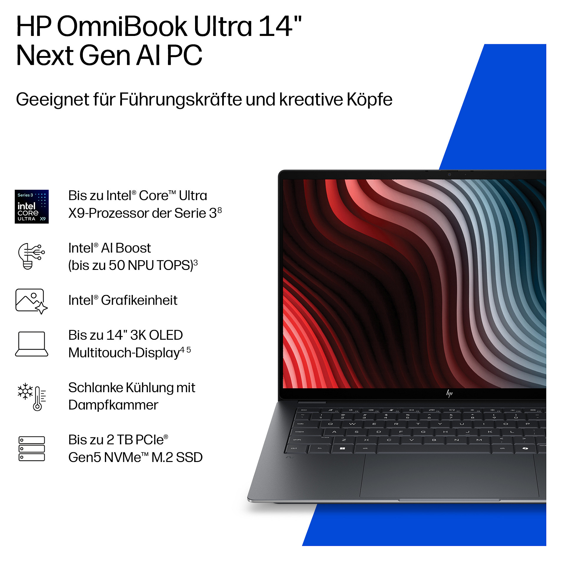 Laptop HP OmniBook Ultra Next Gen AI 14-kd0173ng (14", OLED, 3K, Touch, 120Hz, Intel Core Ultra 7 356H, 32GB, 1TB SSD, Intel Graphics, Windows 11 Home, Non-HR tipkovnica, Eclipse Gray)-2