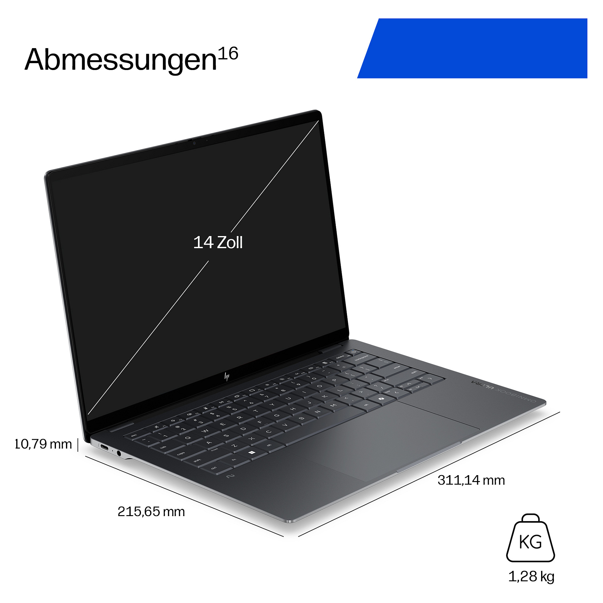 Laptop HP OmniBook Ultra Next Gen AI 14-kd0173ng (14", OLED, 3K, Touch, 120Hz, Intel Core Ultra 7 356H, 32GB, 1TB SSD, Intel Graphics, Windows 11 Home, Non-HR tipkovnica, Eclipse Gray)-5