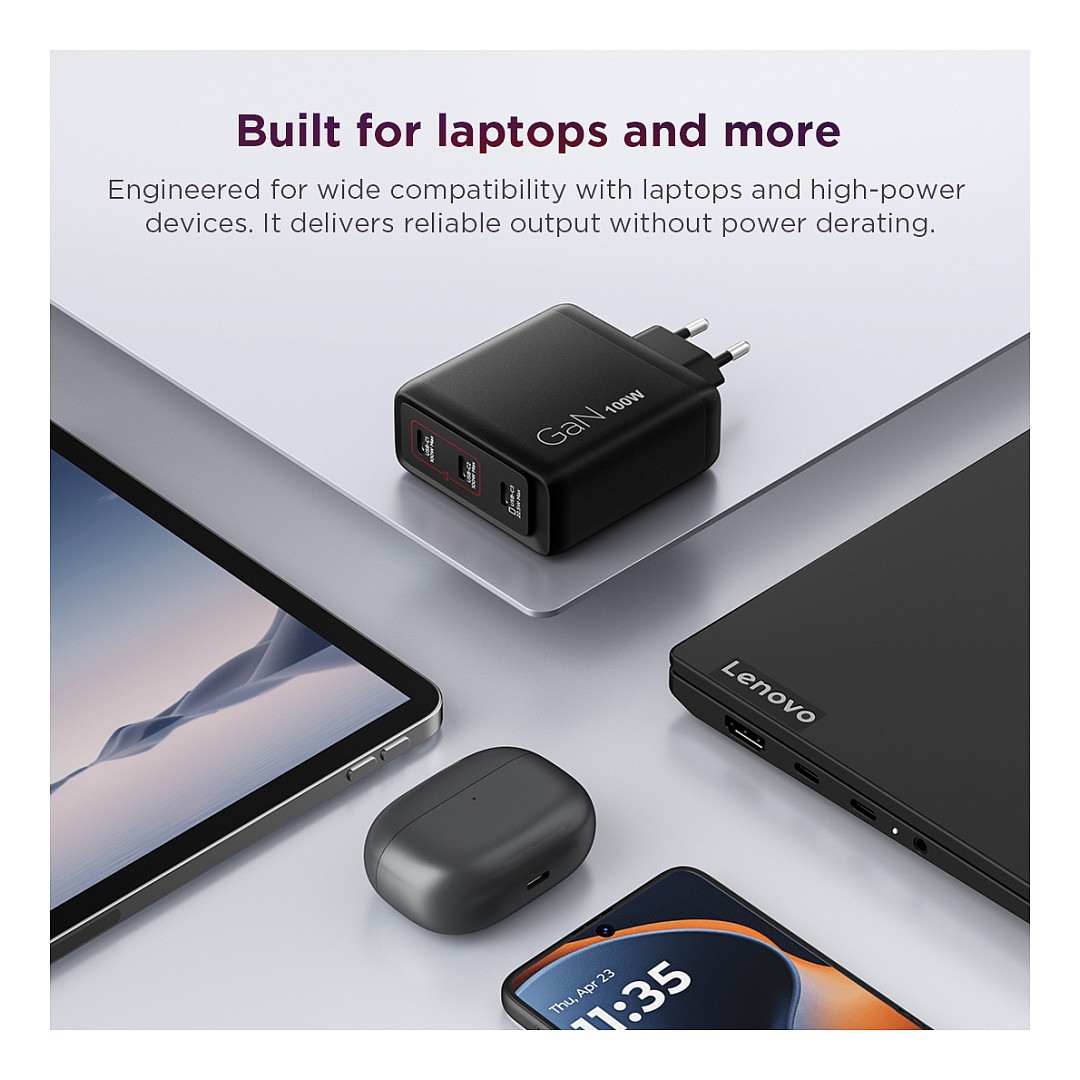 N Lenovo Multi-Port USB-C 100W GaN-LadegerÃ¤t/ Netzteil Schwarz inkl. USB-C Kabel (1,8m)-11