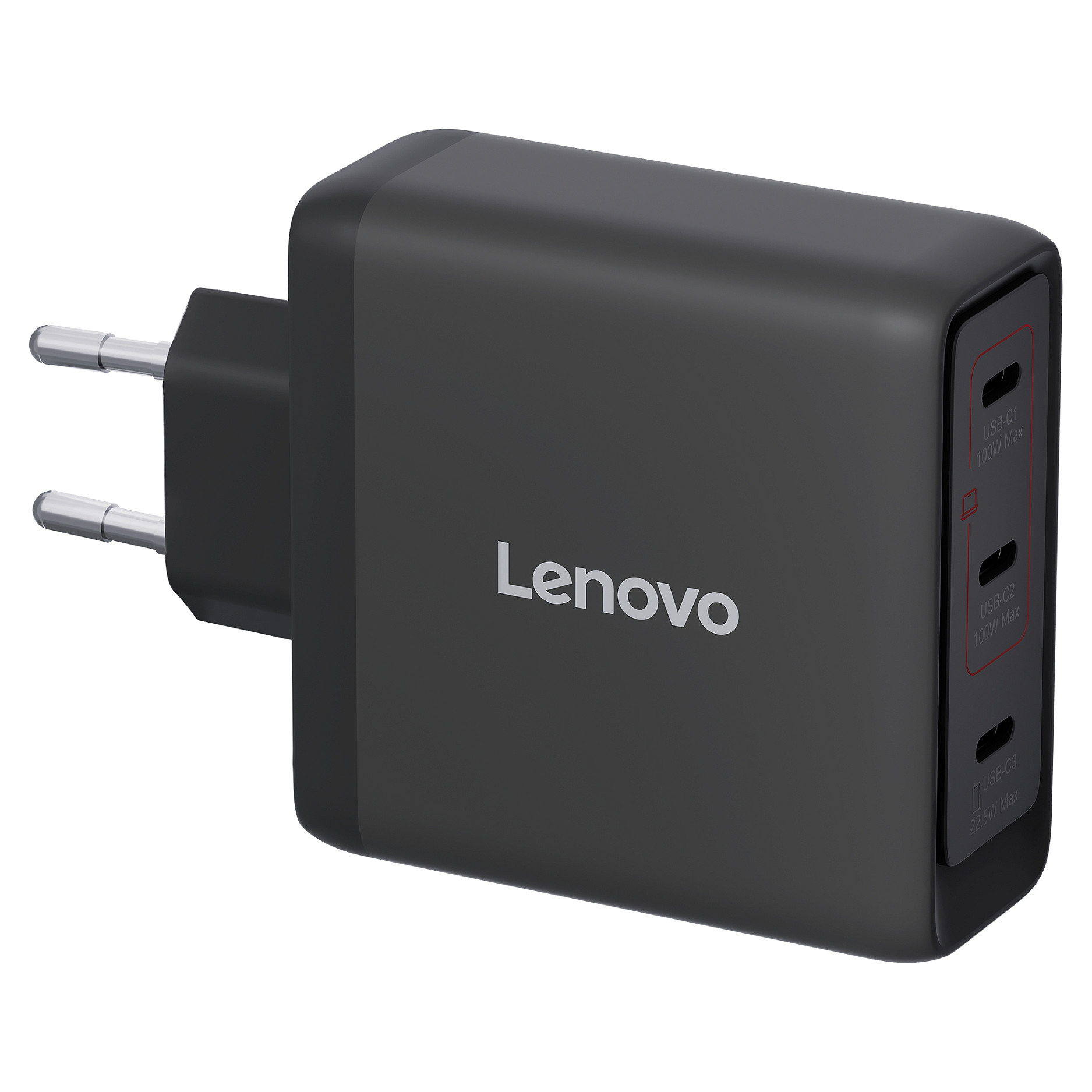 N Lenovo Multi-Port USB-C 100W GaN-LadegerÃ¤t/ Netzteil Schwarz inkl. USB-C Kabel (1,8m)-4
