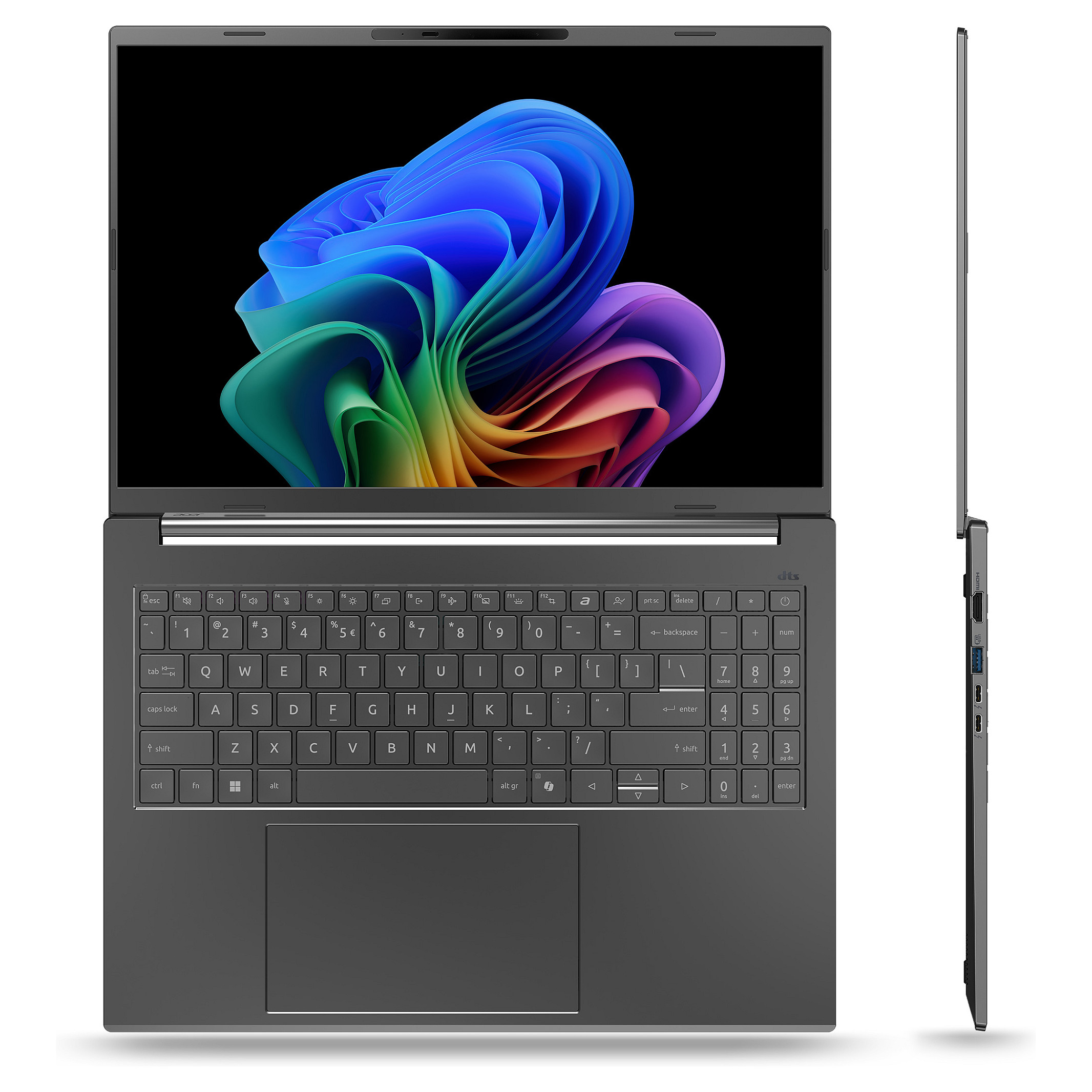 Laptop ACER Aspire 16 AI A16-61M-R0G4 (16", OLED, WUXGA, AMD Ryzen AI 5 340, 16GB, 512GB SSD, AMD Radeon Graphics, Windows 11 Home, US tipkovnica)-8