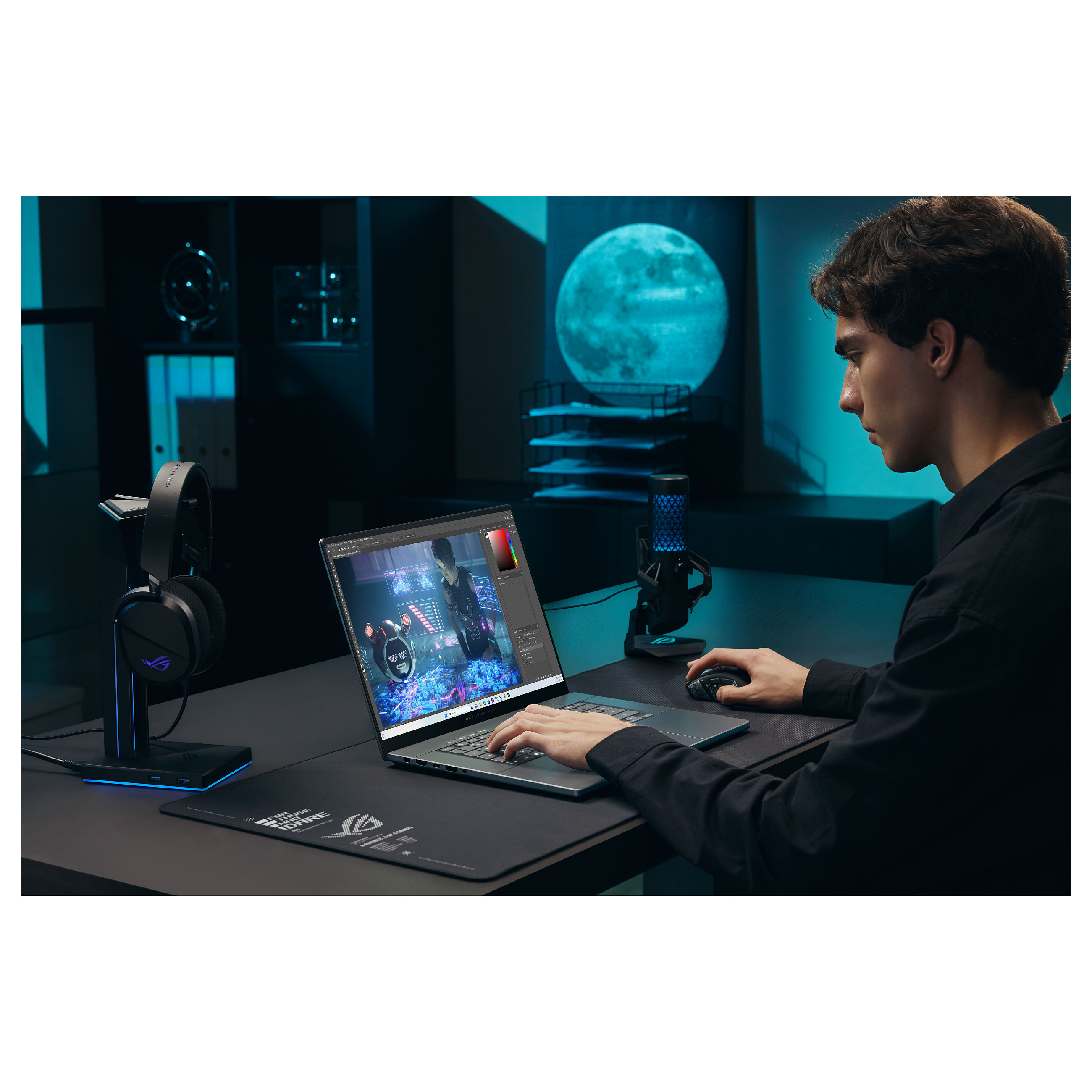 Laptop ASUS ROG Zephyrus G16 GU606AP-TB041W (16", OLED, 2.5K WQXGA, Intel Core Ultra 9 386H, 32GB, 1TB SSD, NVIDIA GeForce RTX 5070, Windows 11 Home, Non-HR tipkovnica, Crna)-6