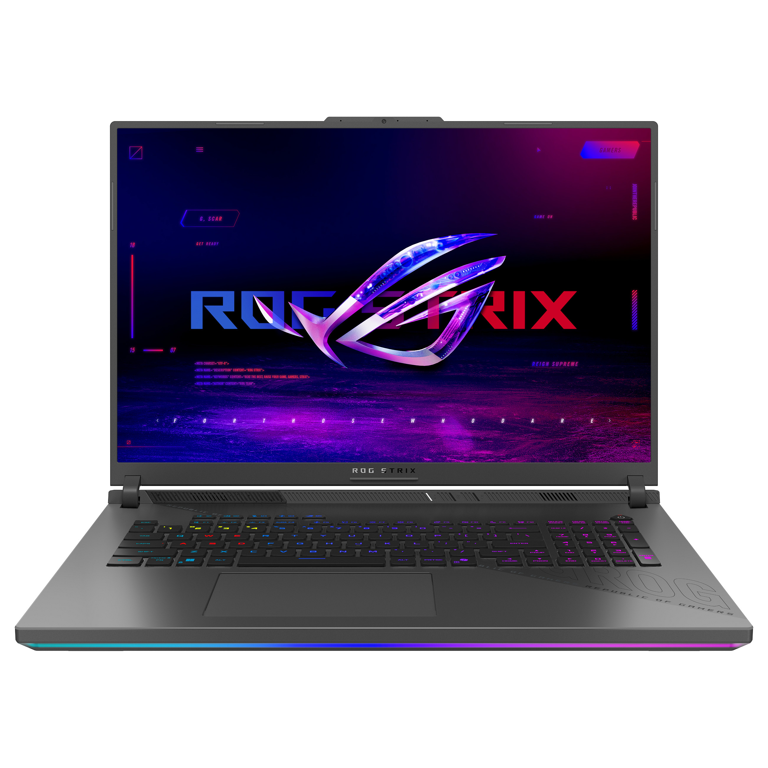 Laptop ASUS ROG Strix G18 G814PP-S8075W (18", WQXGA, 2.5K, AMD Ryzen 9 8940HX, 32GB, 1TB SSD, NVIDIA GeForce RTX 5070, Windows 11 Home, Non-HR tipkovnica)-0