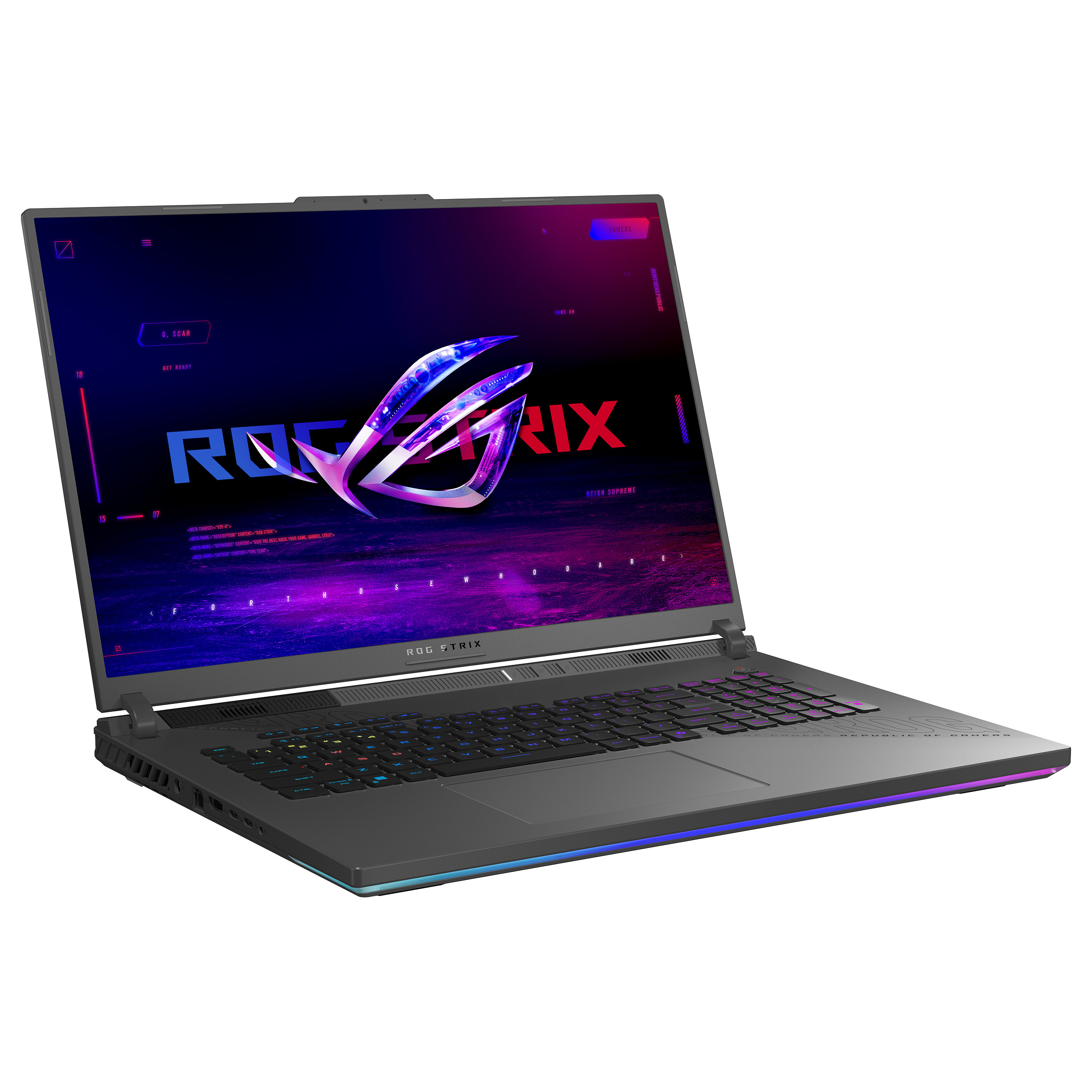 Laptop ASUS ROG Strix G18 G814PP-S8075W (18", WQXGA, 2.5K, AMD Ryzen 9 8940HX, 32GB, 1TB SSD, NVIDIA GeForce RTX 5070, Windows 11 Home, Non-HR tipkovnica)-2