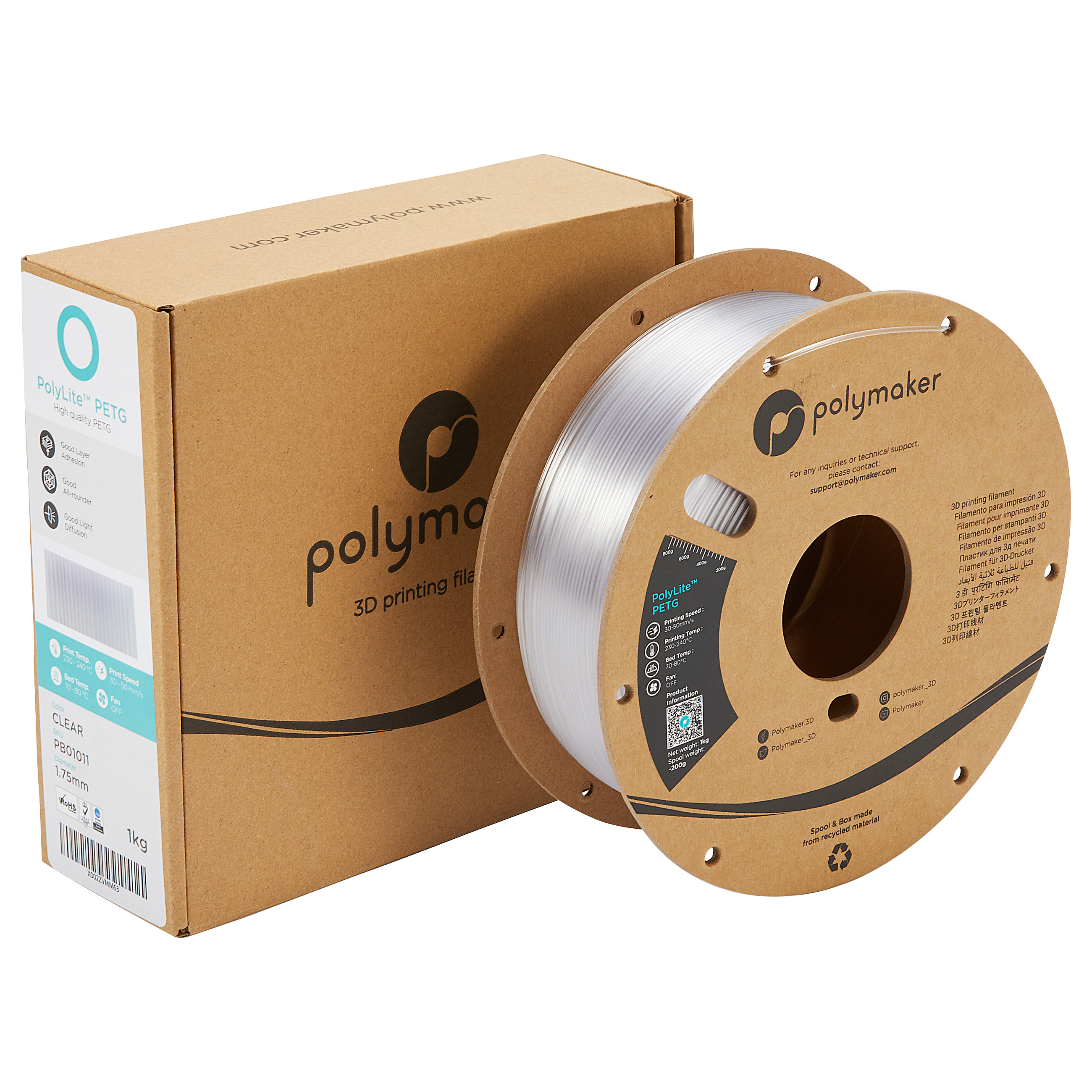 PETG 1,75mm TRANSPARENT 1kg-1