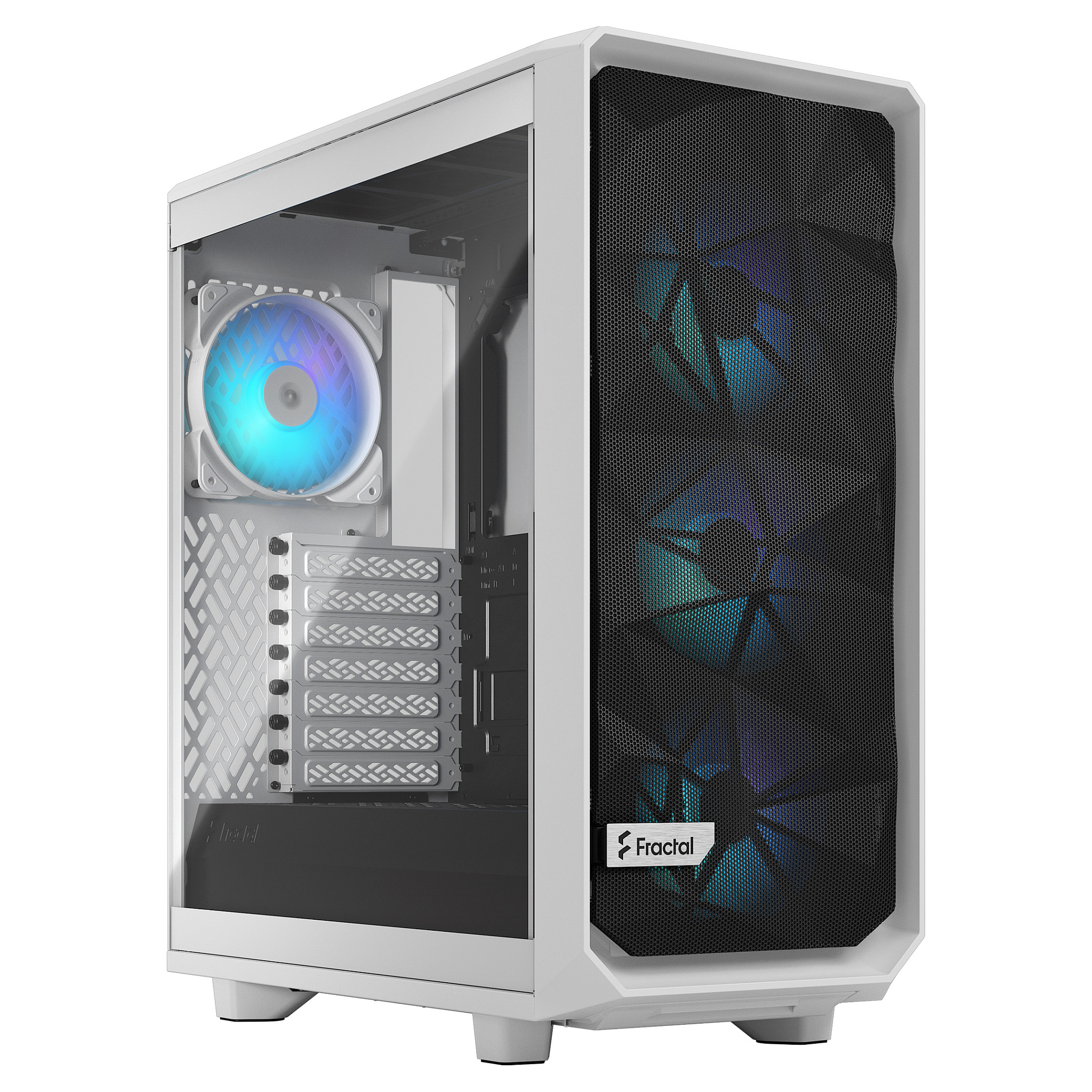 Midi Fractal Design Meshify 2 Compact RGB White TG Clear Tint Gaming GehÃ¤use-0