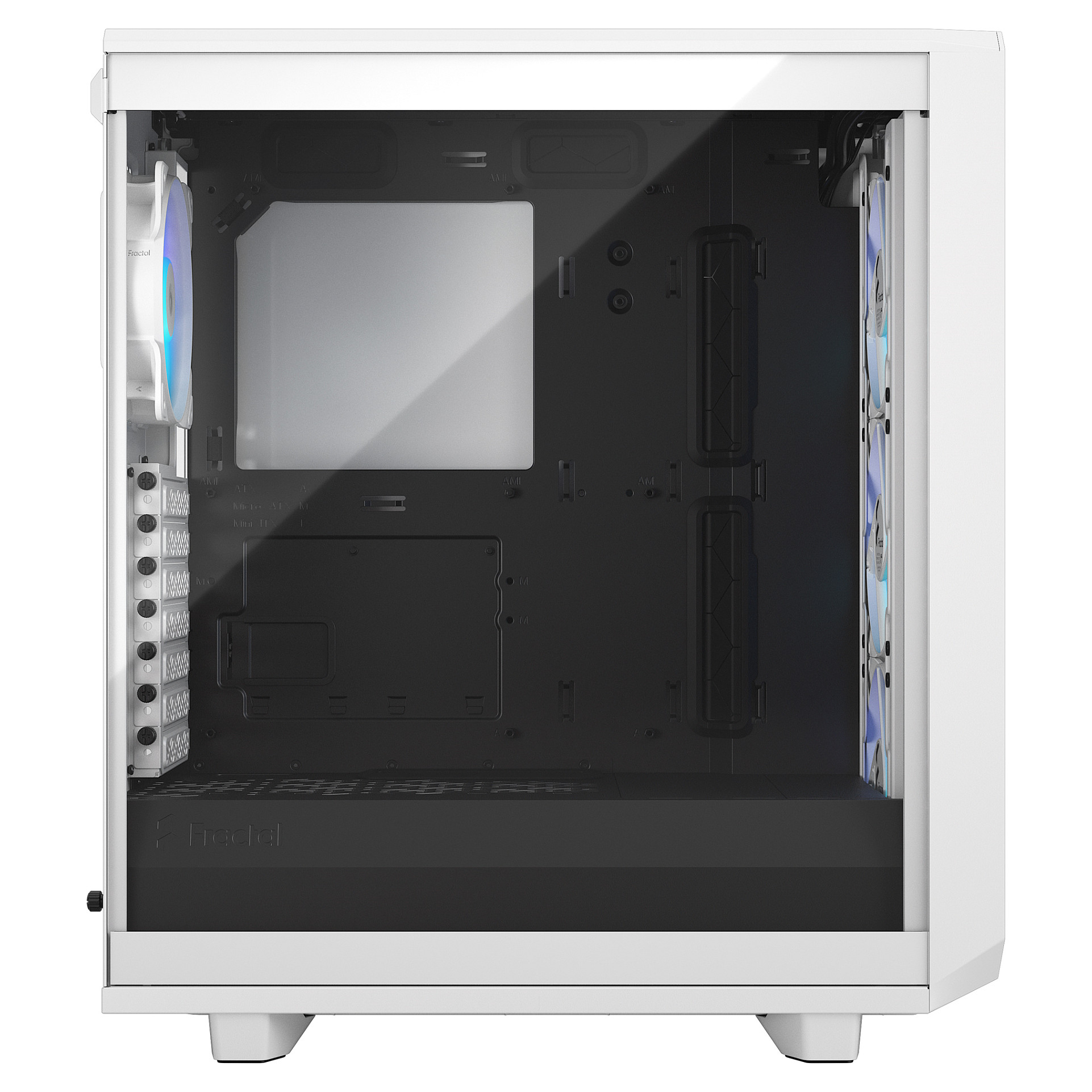 Midi Fractal Design Meshify 2 Compact RGB White TG Clear Tint Gaming GehÃ¤use-12