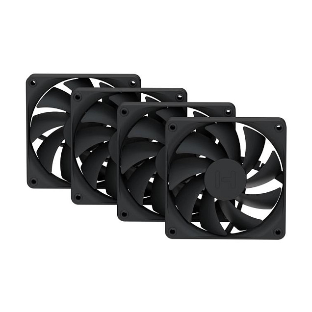 Ventilator za kućište HYTE FA12 120mm PWM (4 komada, crna boja)