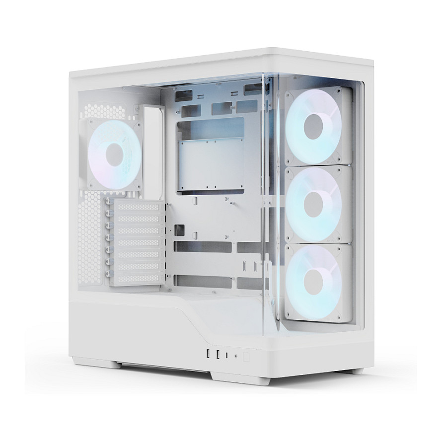 Midi Aerocool P500A-WT-v1 (weiÃŸ, Tempered Glass x 2)