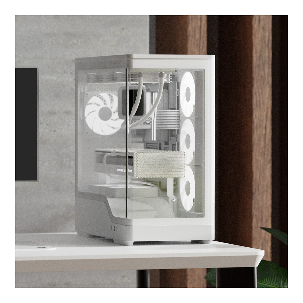 Midi Aerocool P500A-WT-v1 (weiÃŸ, Tempered Glass x 2)-6