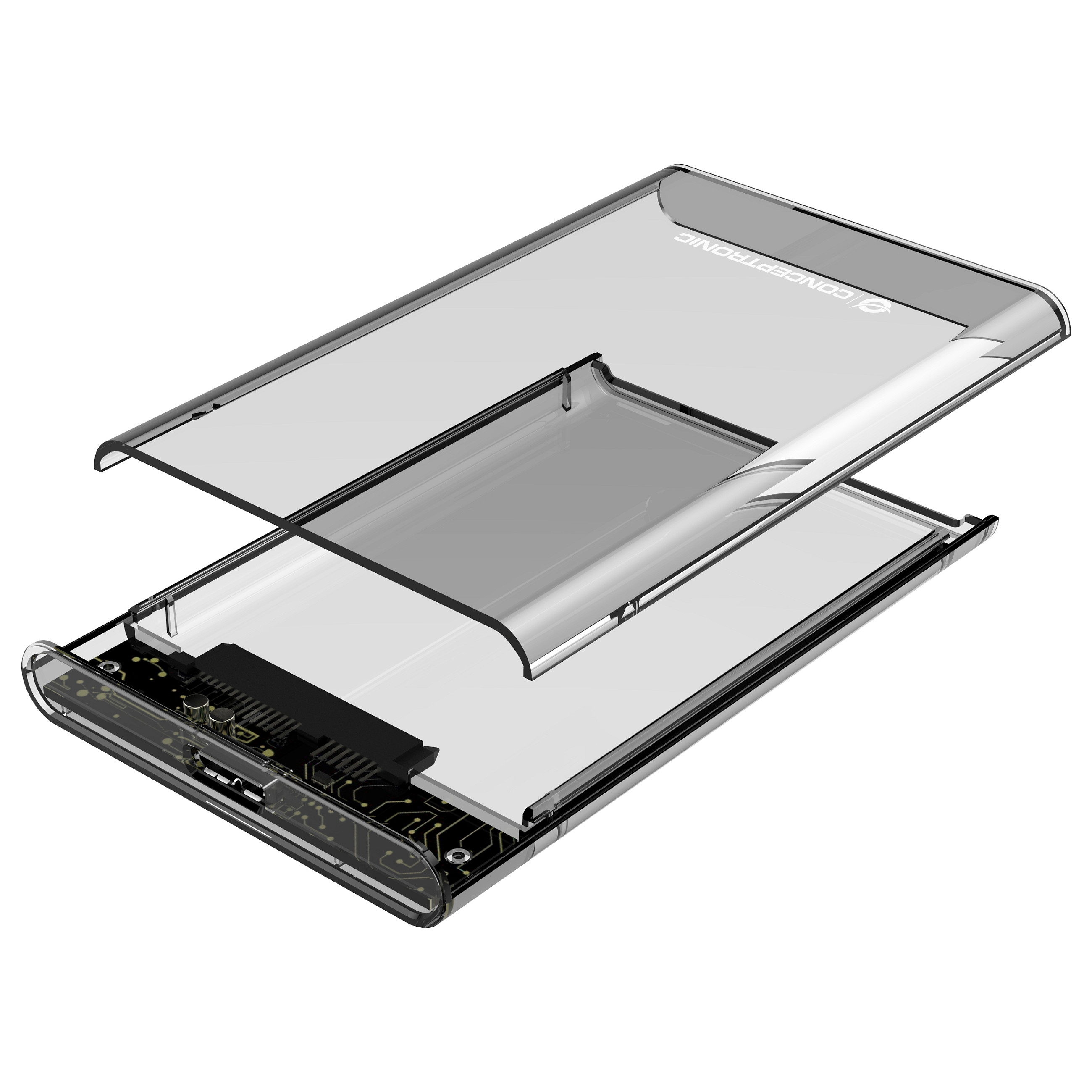 Kućište za disk CONCEPTRONIC 2.5" SATA na USB 3.0 prozirno (CHDD25UTR)-2