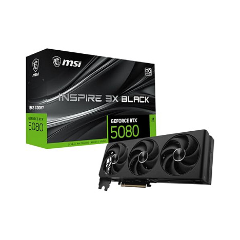 RTX 5080 16G MSI INSPIRE 3X OC BLACK GDDR7 3 Fan-0