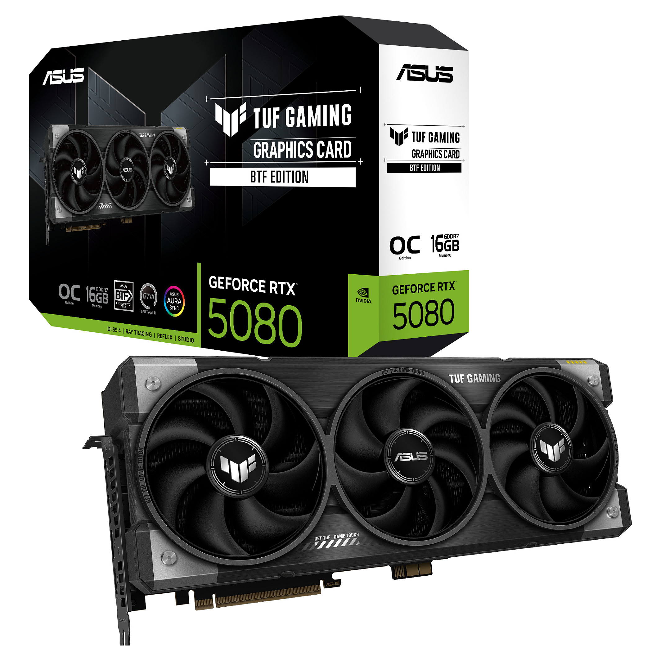 RTX 5080 OC 16GB ASUS TUF BTF Gaming GDDR73 Fan-13