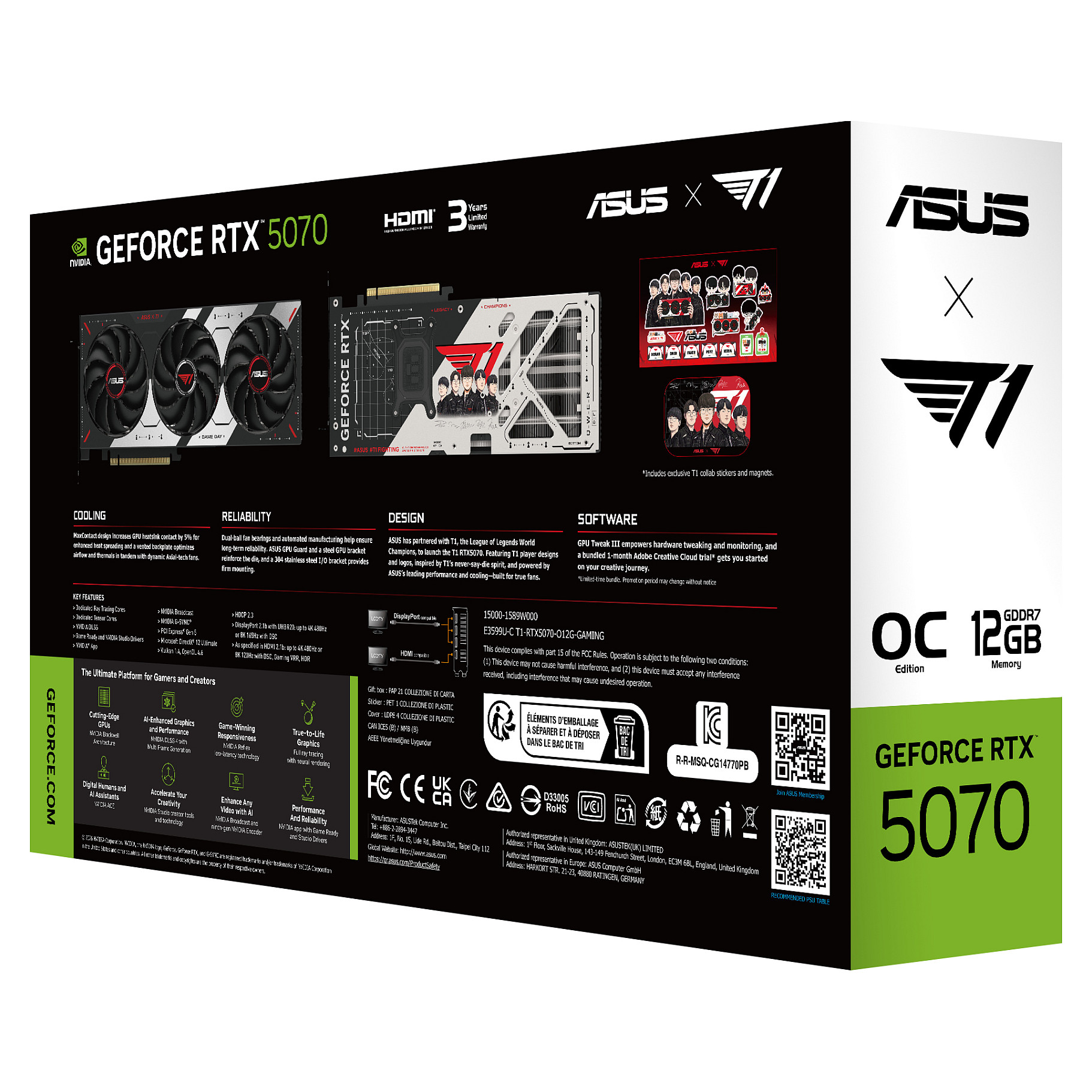 5070 OC 12GB ASUS T1 Gaming GDDR7 3 Fan-12