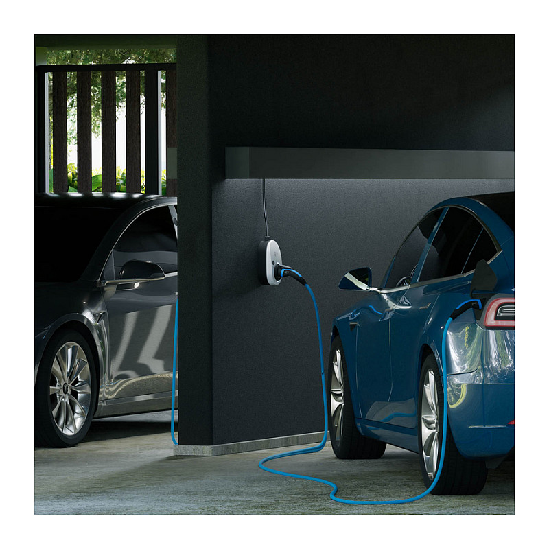 Zidni punjač za električna vozila GO-E Charger Gemini 11 kW, 1.8m kabel, bijela boja-6