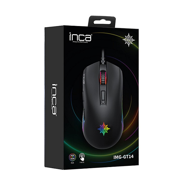 INCA Gaming Maus IMG-GT14 3600 DPI. RGB. 7 Tasten. USB. SW retail-3