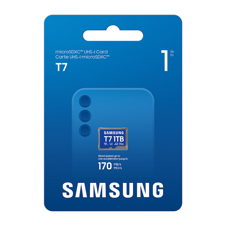 CARD SAMSUNG T7 microSD Speicherkarte 1TB fr Smartphones Tablets und Handheld-Konsolen bis zu 170MB/s Lesen MB-MB1T0T/WW-3