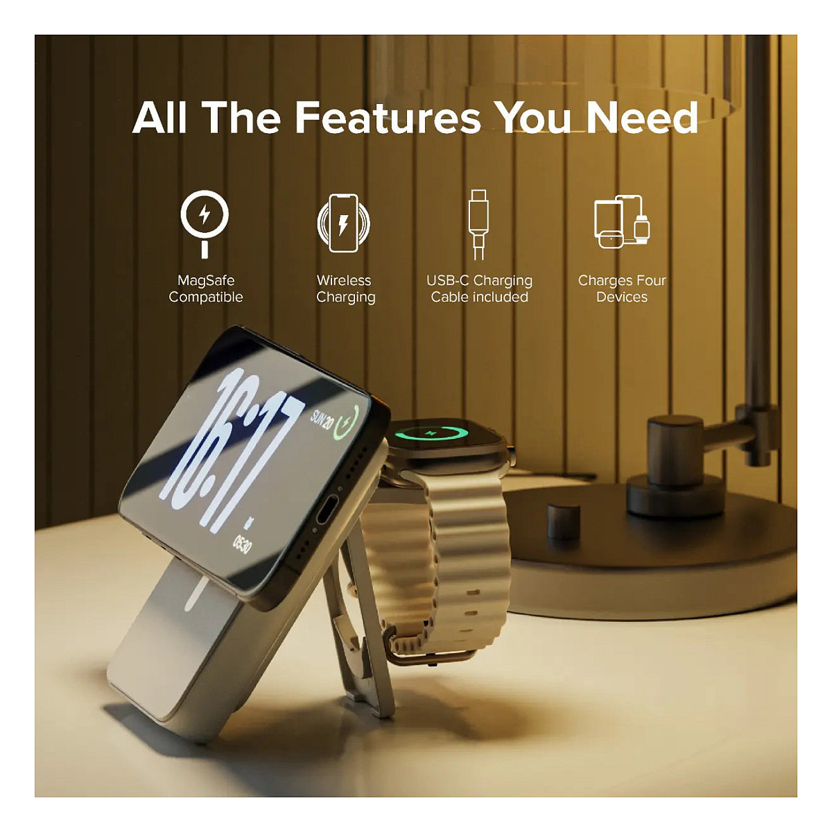 Alogic Lift 4-in-1 Wireless Powerbank 10000mAh with MagSafe-4