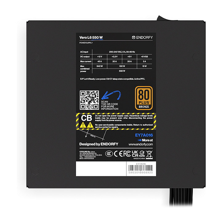 Napajanje za računalo ENDORFY Vero L6 550W 80 PLUS Bronze-9