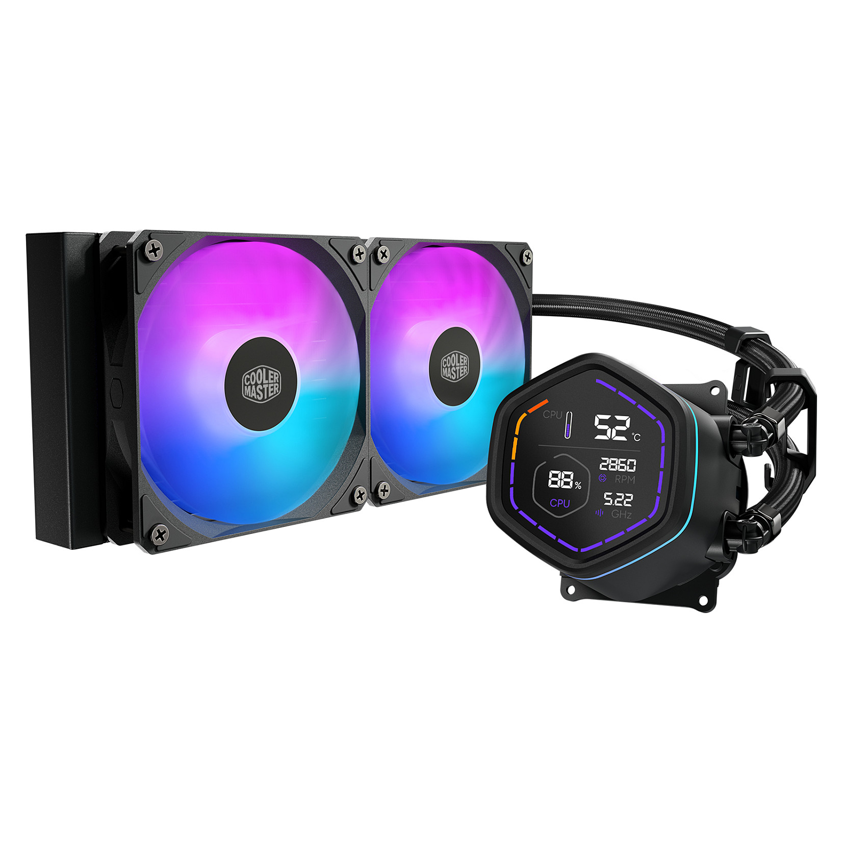 K CoolerMaster WAK MasterLiquid Core Nex Digital 240 ARGB-0