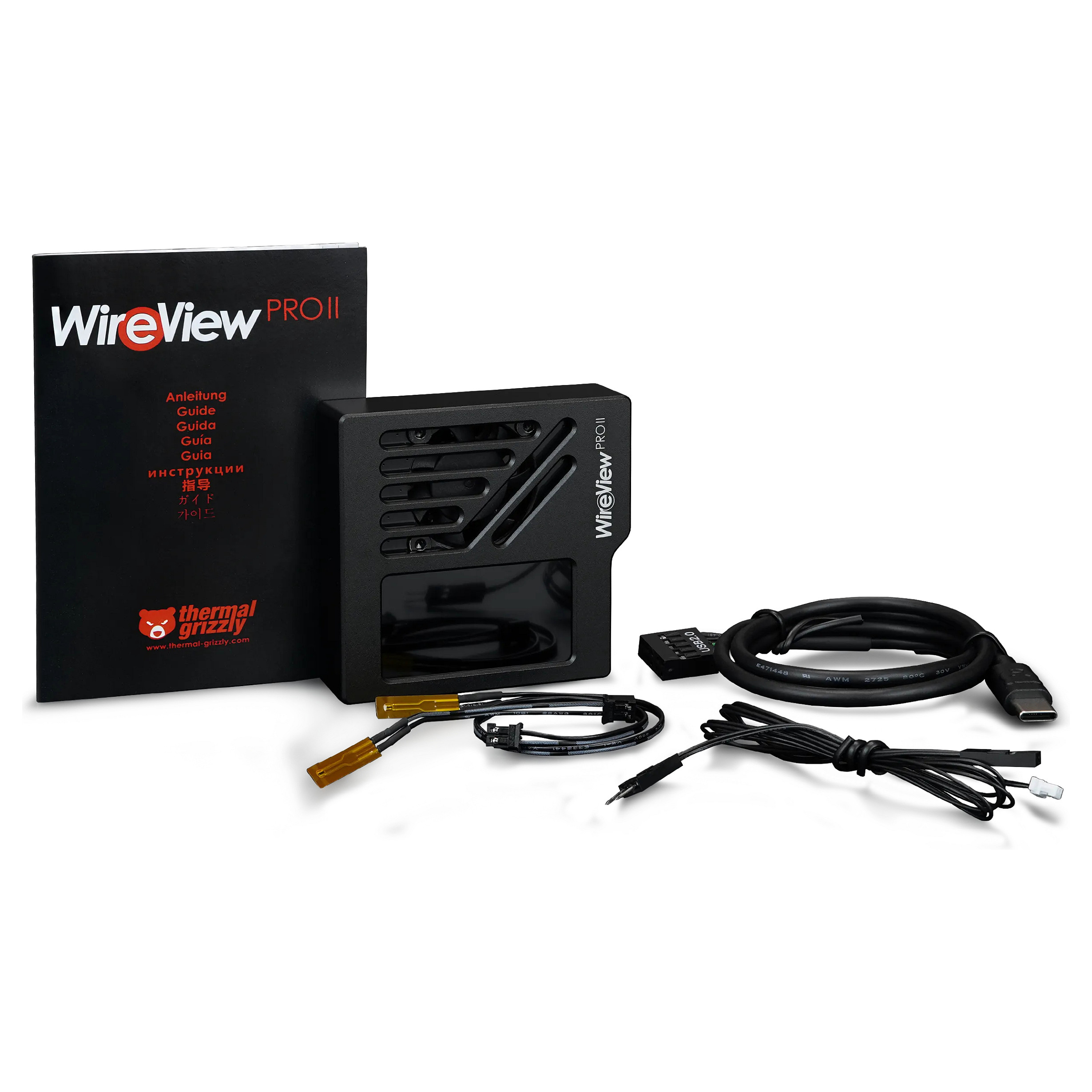 THERMAL GRIZZLY WireView Pro II mjerač snage za GPU (12V-2x6, obrnuti, crna boja)-9