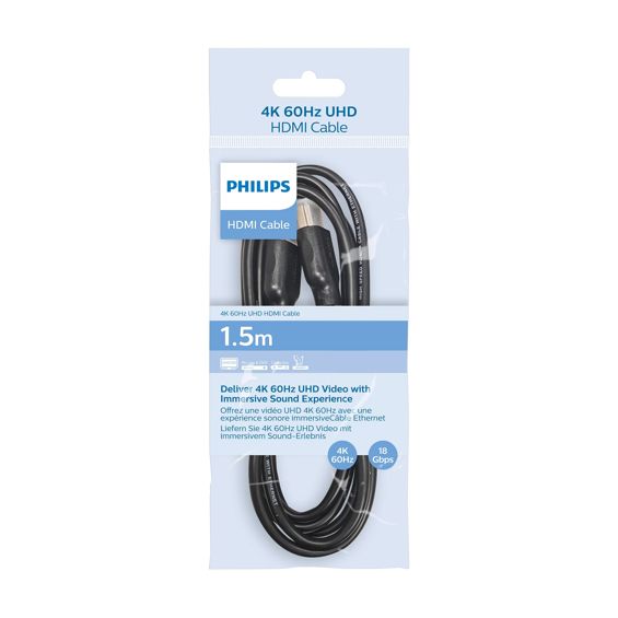 Kabel PHILIPS SWV5401H/10 HDMI na HDMI 1.5m (4K/60Hz, 18Gbps)-1