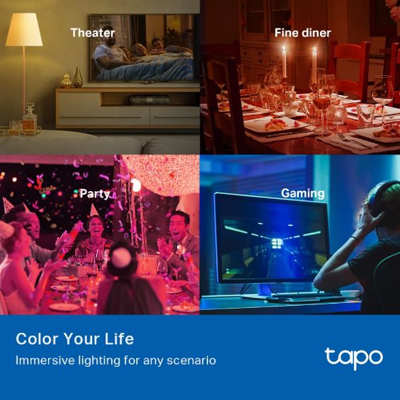 Pametna LED žarulja TAPO L530E, E27, 8.7W, u boji (2 kom)-1