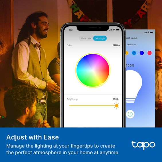 Pametna LED žarulja TAPO, L530E, E27, 8.7W, u boji-2