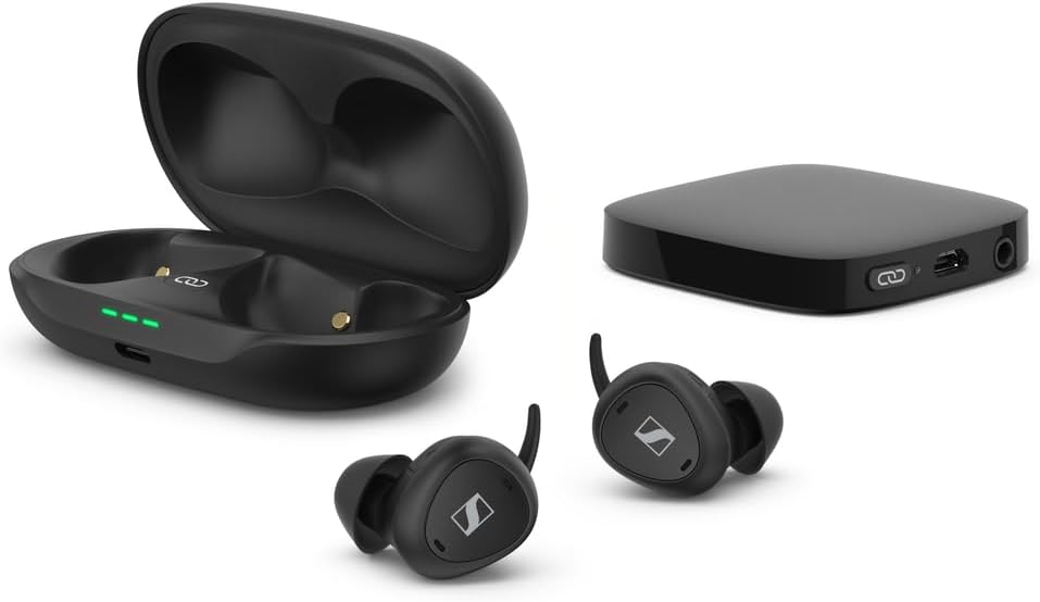 Slušalice SENNHEISER TV Clear Earbuds, in-ear, bežične, TV transmiter, crne-1